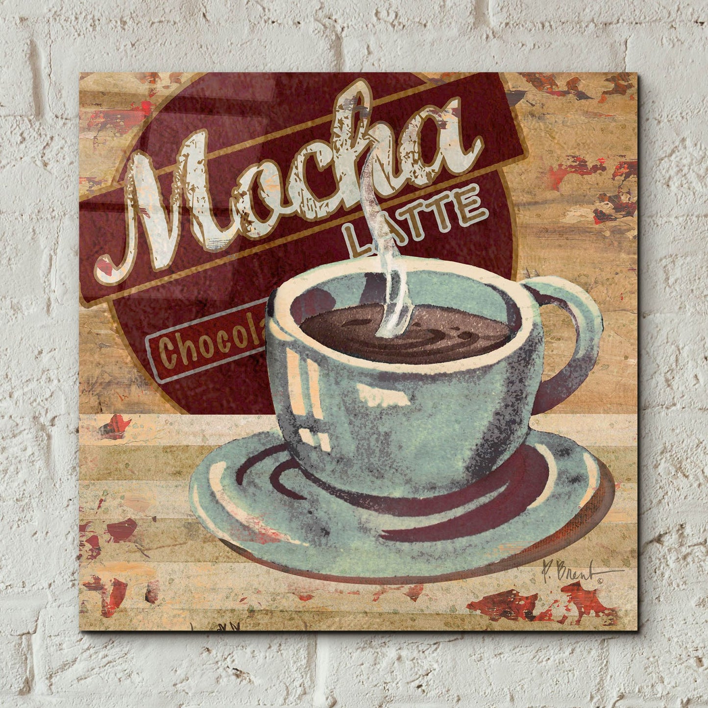 Epic Art 'Coffee Brew Sign II' by Paul Brent, Acrylic Glass Wall Art,12x12