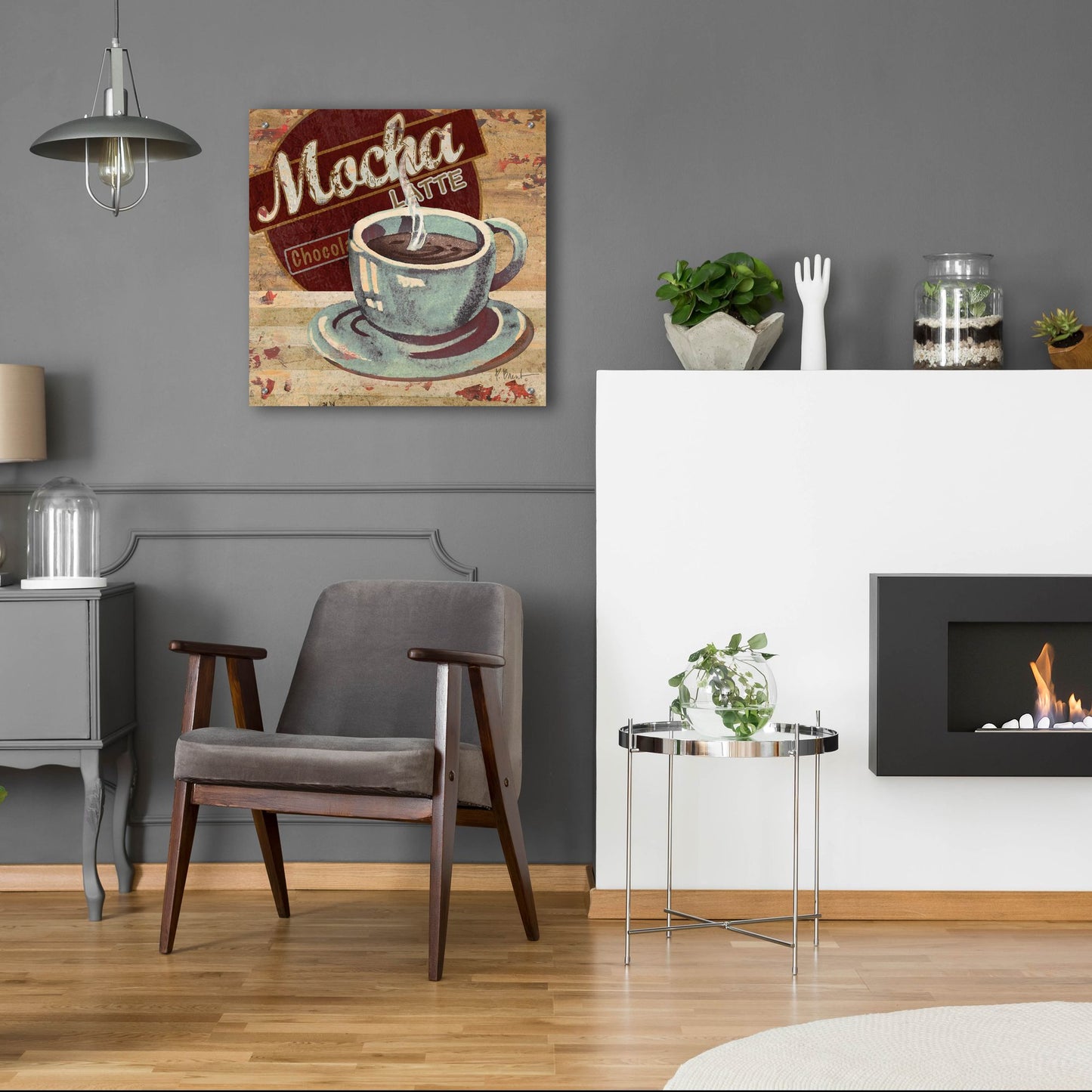 Epic Art 'Coffee Brew Sign II' by Paul Brent, Acrylic Glass Wall Art,24x24