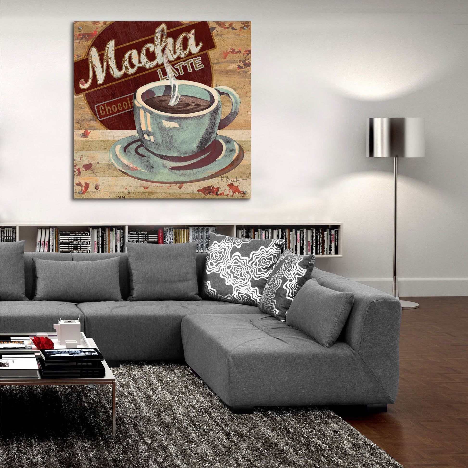 Epic Art 'Coffee Brew Sign II' by Paul Brent, Acrylic Glass Wall Art,36x36