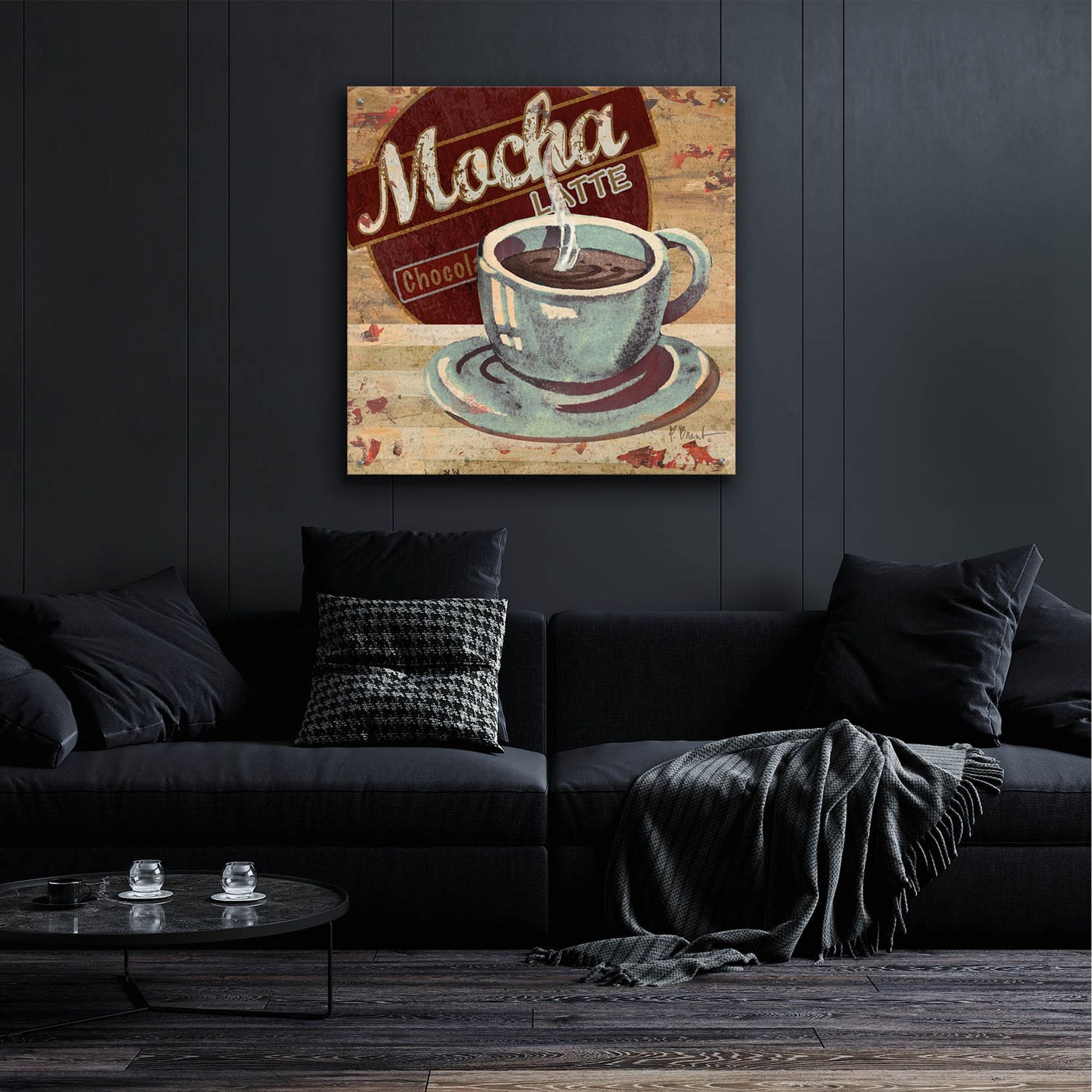 Epic Art 'Coffee Brew Sign II' by Paul Brent, Acrylic Glass Wall Art,36x36