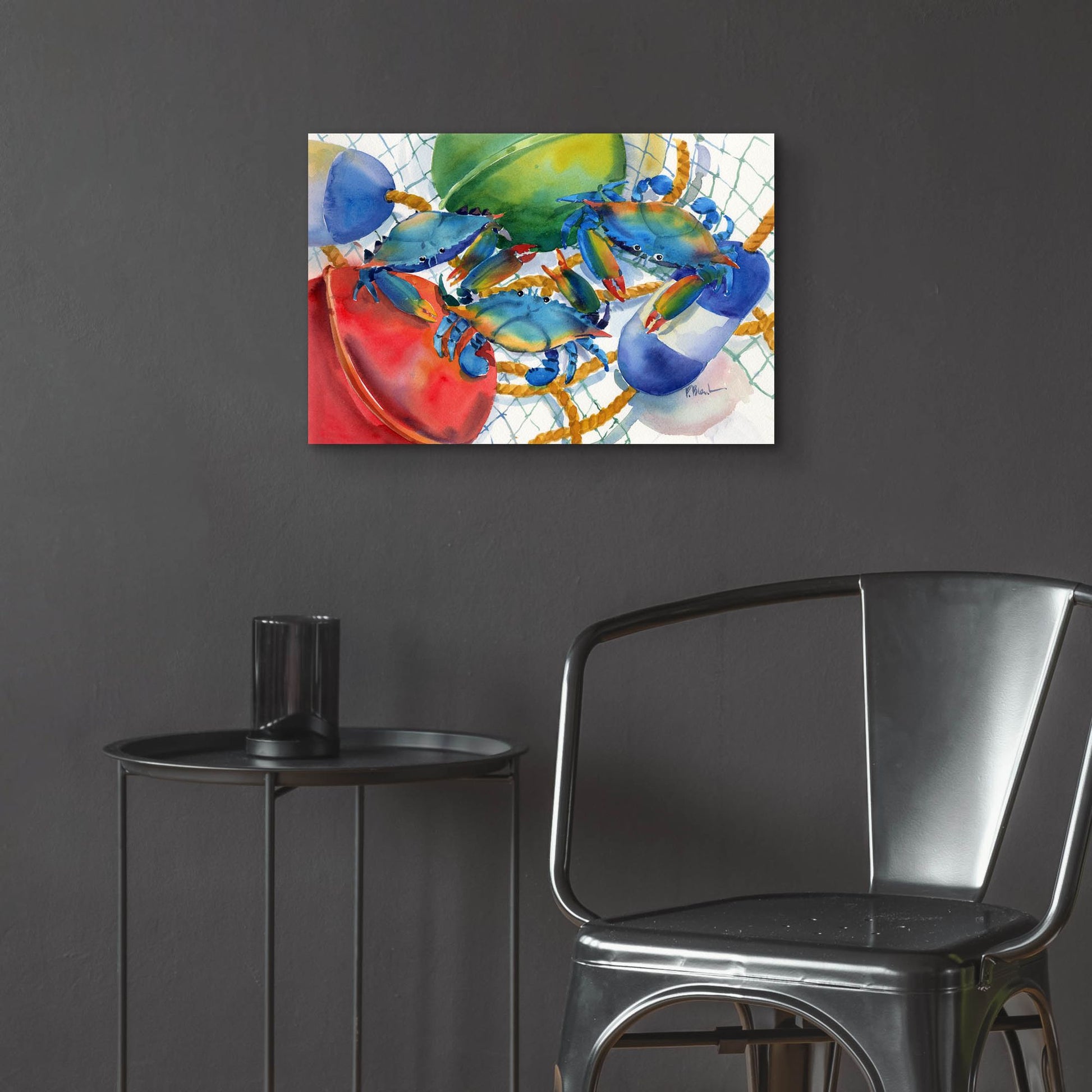 Epic Art 'Crabs and Floats' by Paul Brent, Acrylic Glass Wall Art,24x16