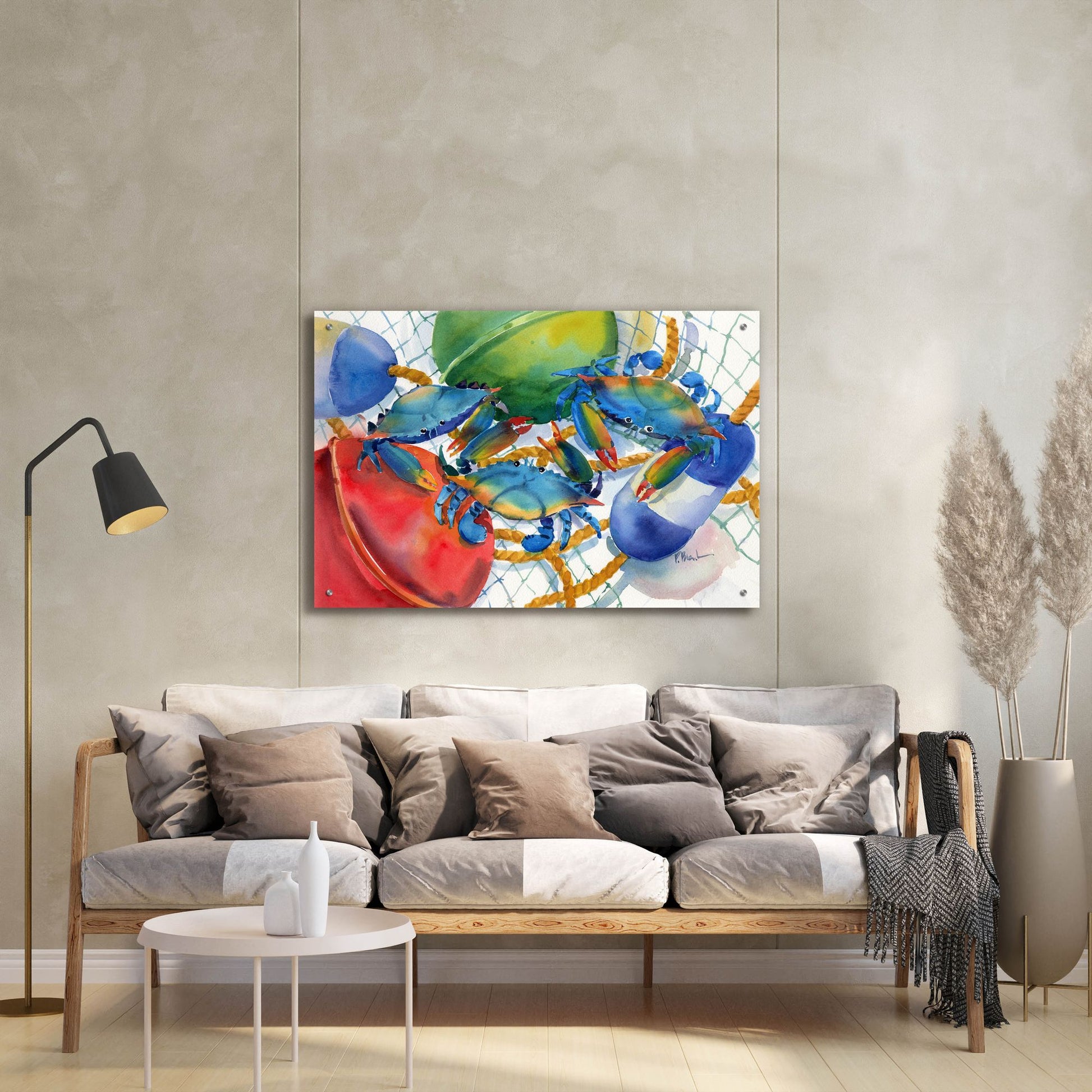 Epic Art 'Crabs and Floats' by Paul Brent, Acrylic Glass Wall Art,36x24