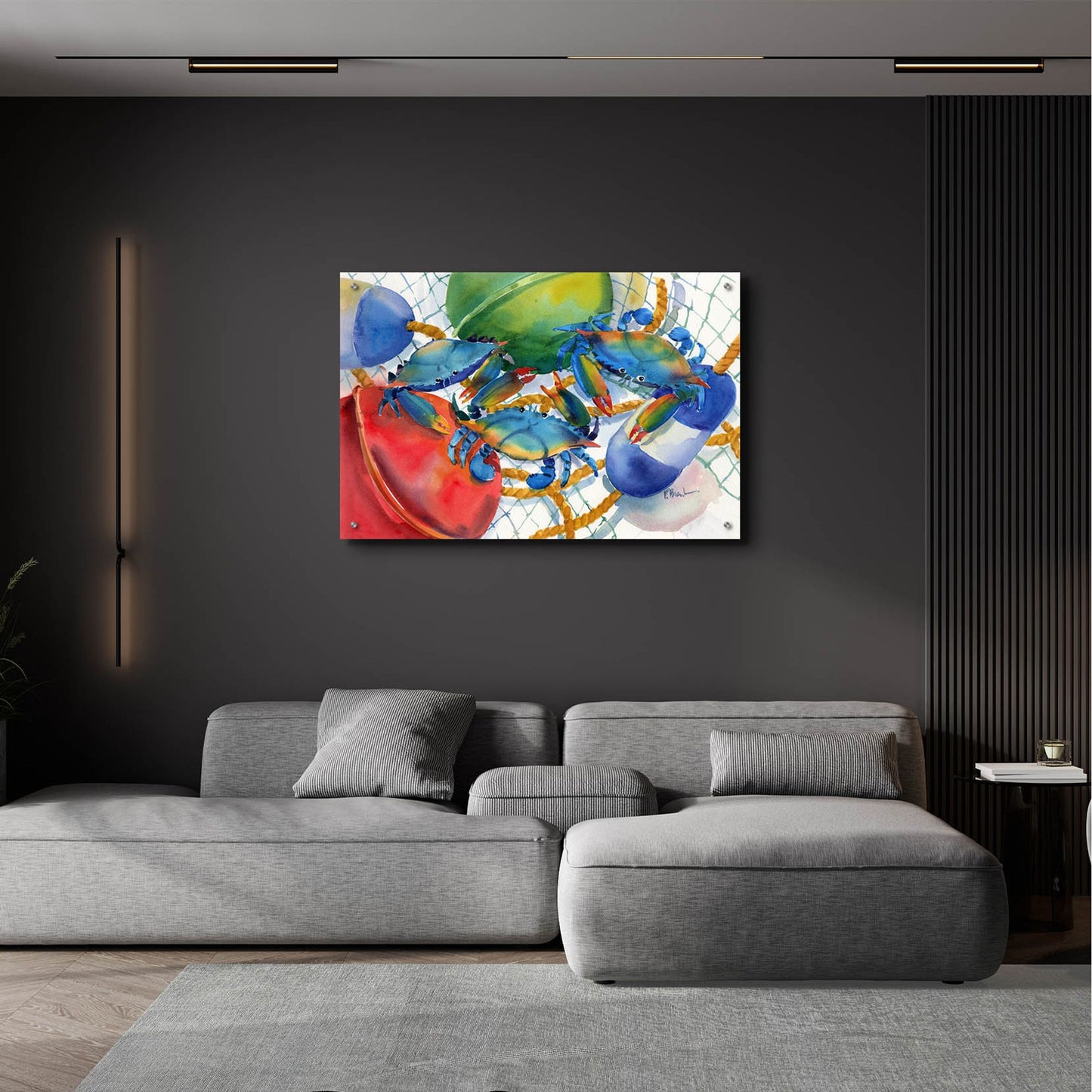 Epic Art 'Crabs and Floats' by Paul Brent, Acrylic Glass Wall Art,36x24