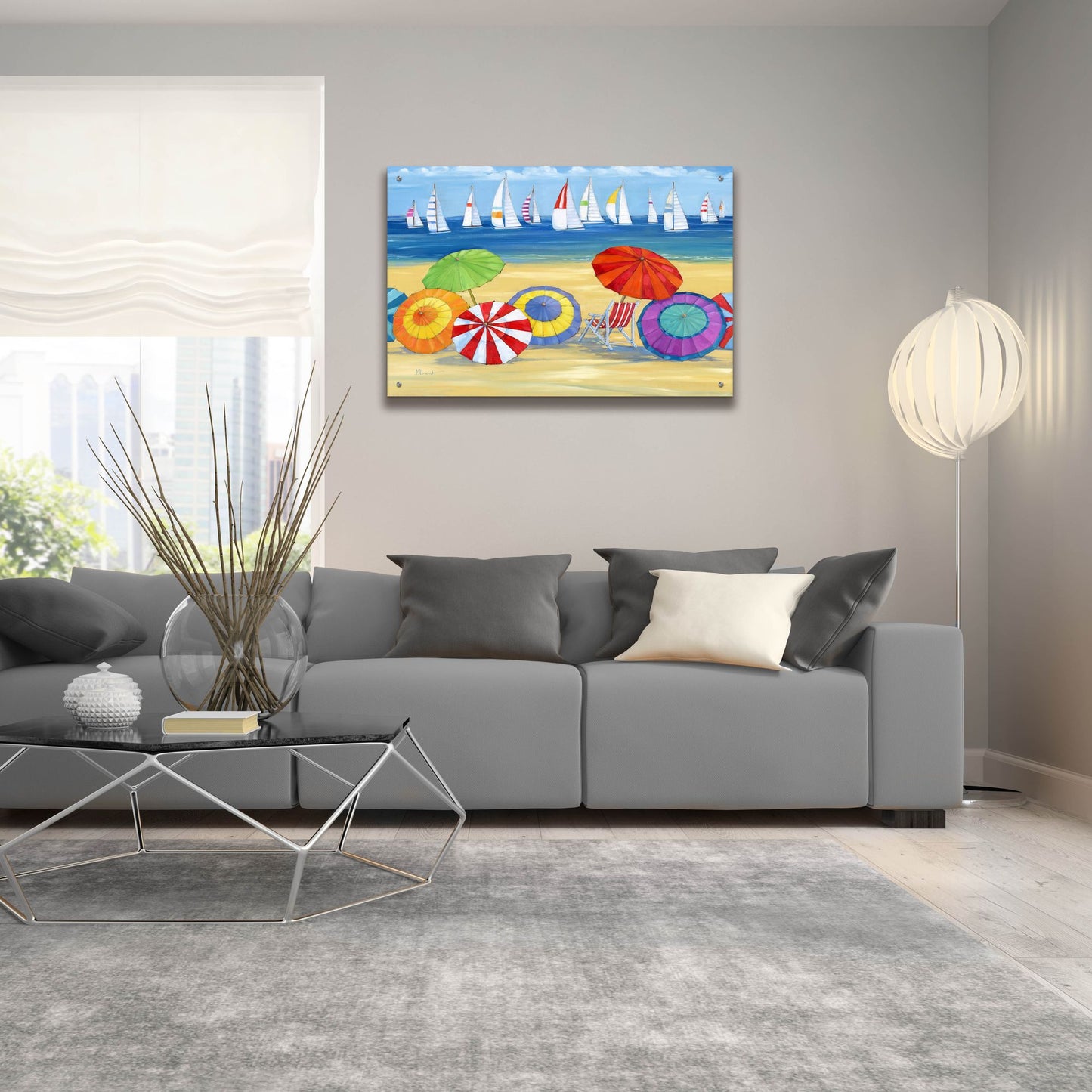 Epic Art 'Umbrella Vista' by Paul Brent, Acrylic Glass Wall Art,36x24