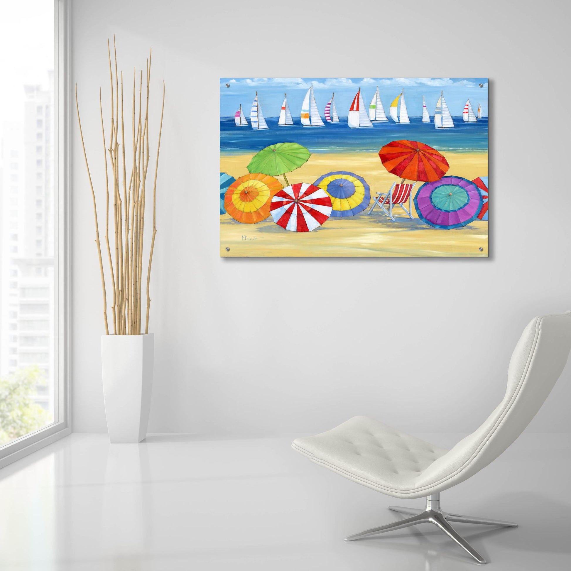 Epic Art 'Umbrella Vista' by Paul Brent, Acrylic Glass Wall Art,36x24