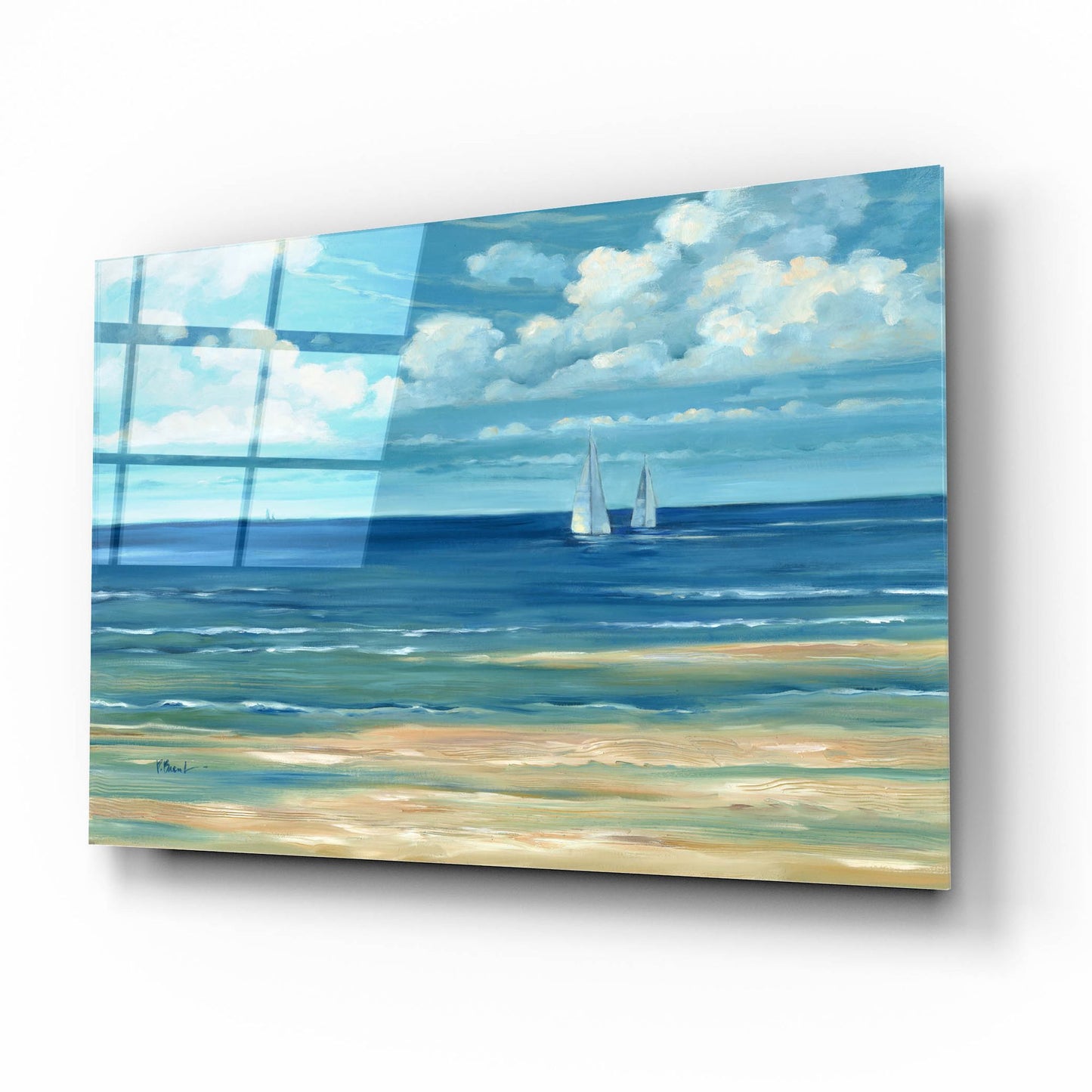 Epic Art 'Summerset Sailboats' by Paul Brent, Acrylic Glass Wall Art,16x12