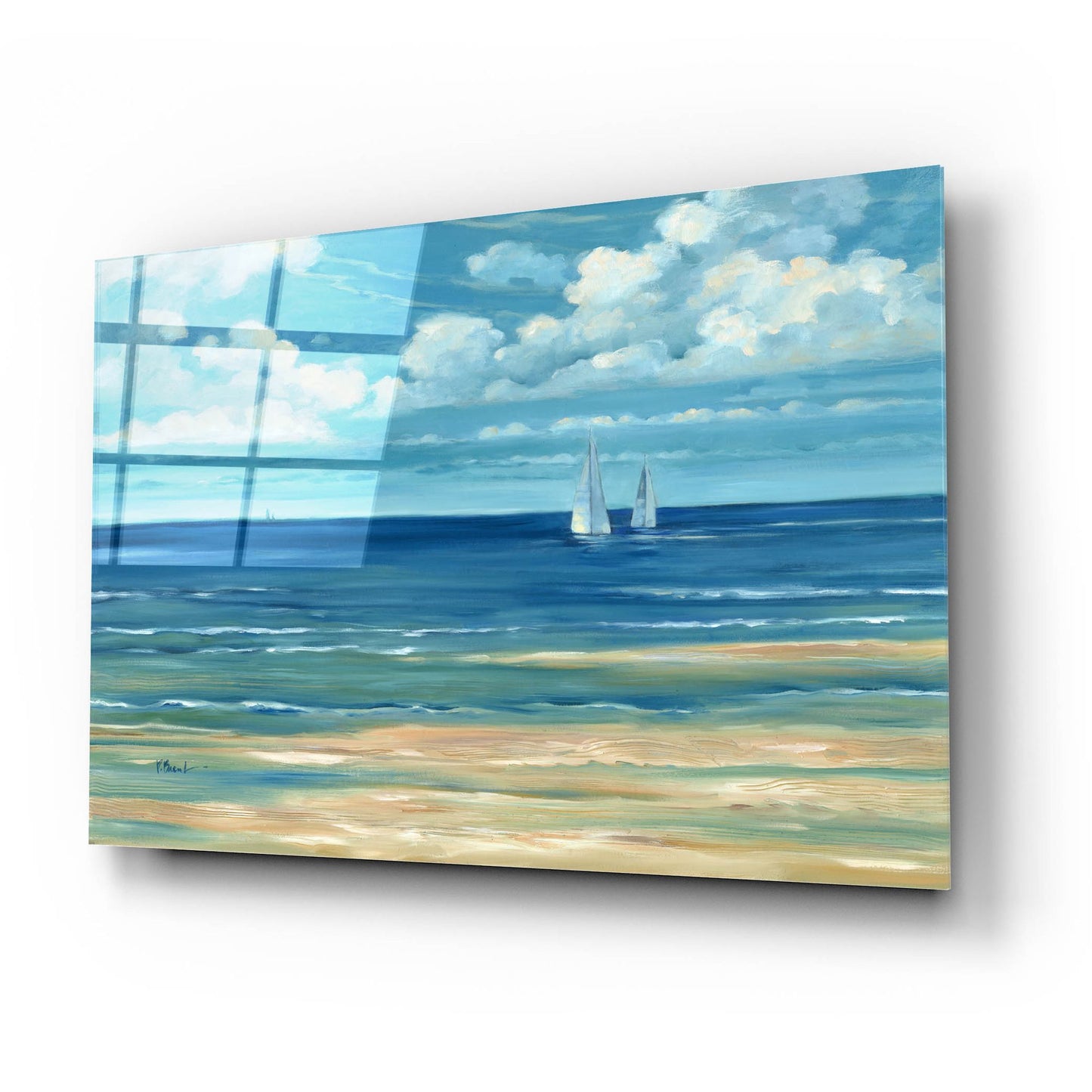 Epic Art 'Summerset Sailboats' by Paul Brent, Acrylic Glass Wall Art,24x16