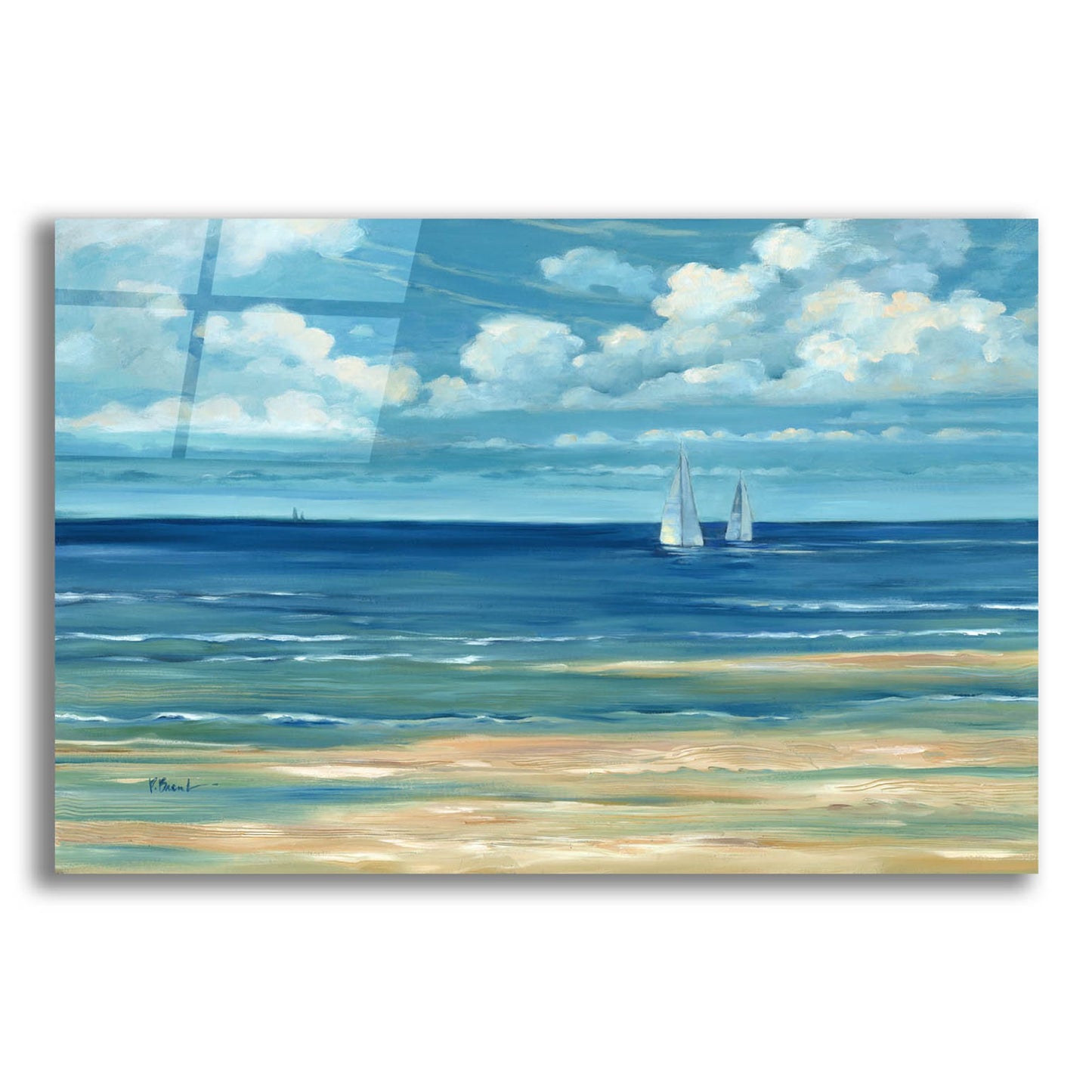 Epic Art 'Summerset Sailboats' by Paul Brent, Acrylic Glass Wall Art,24x16