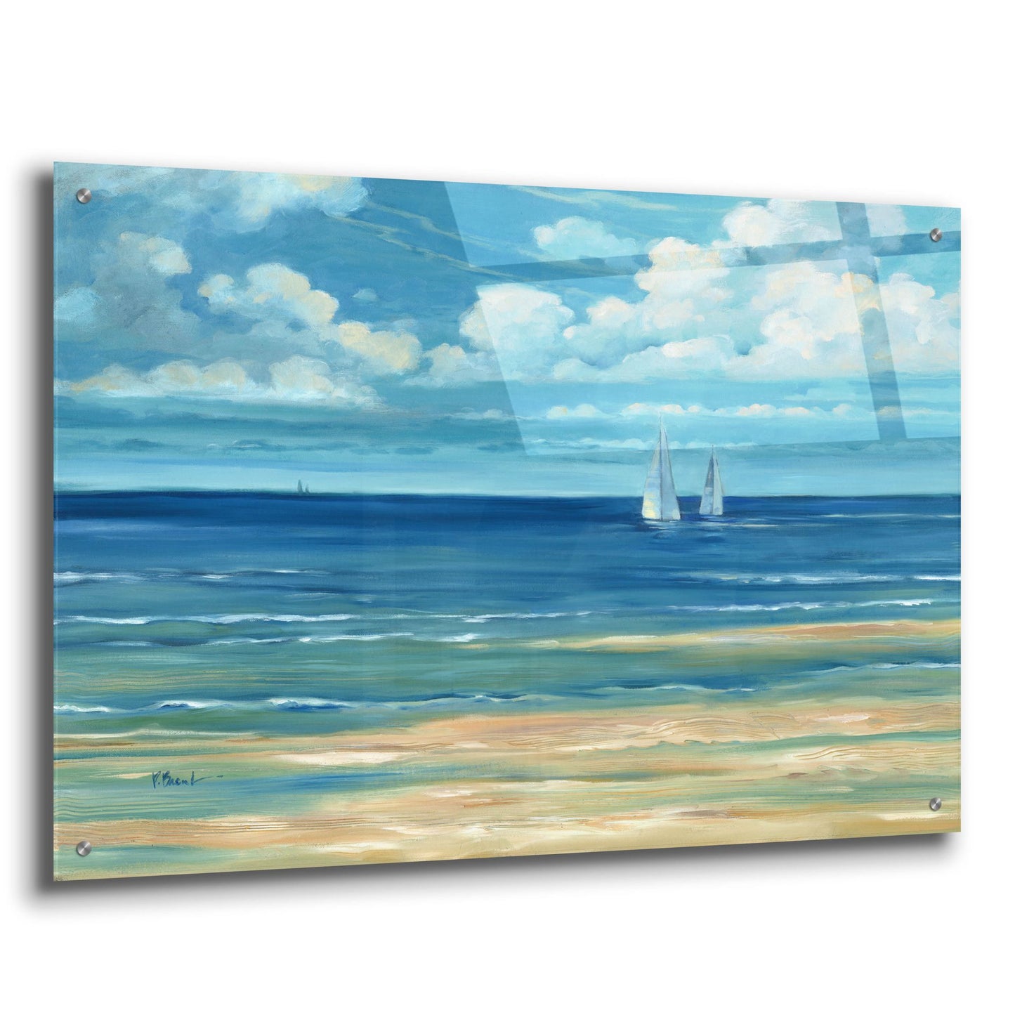 Epic Art 'Summerset Sailboats' by Paul Brent, Acrylic Glass Wall Art,36x24