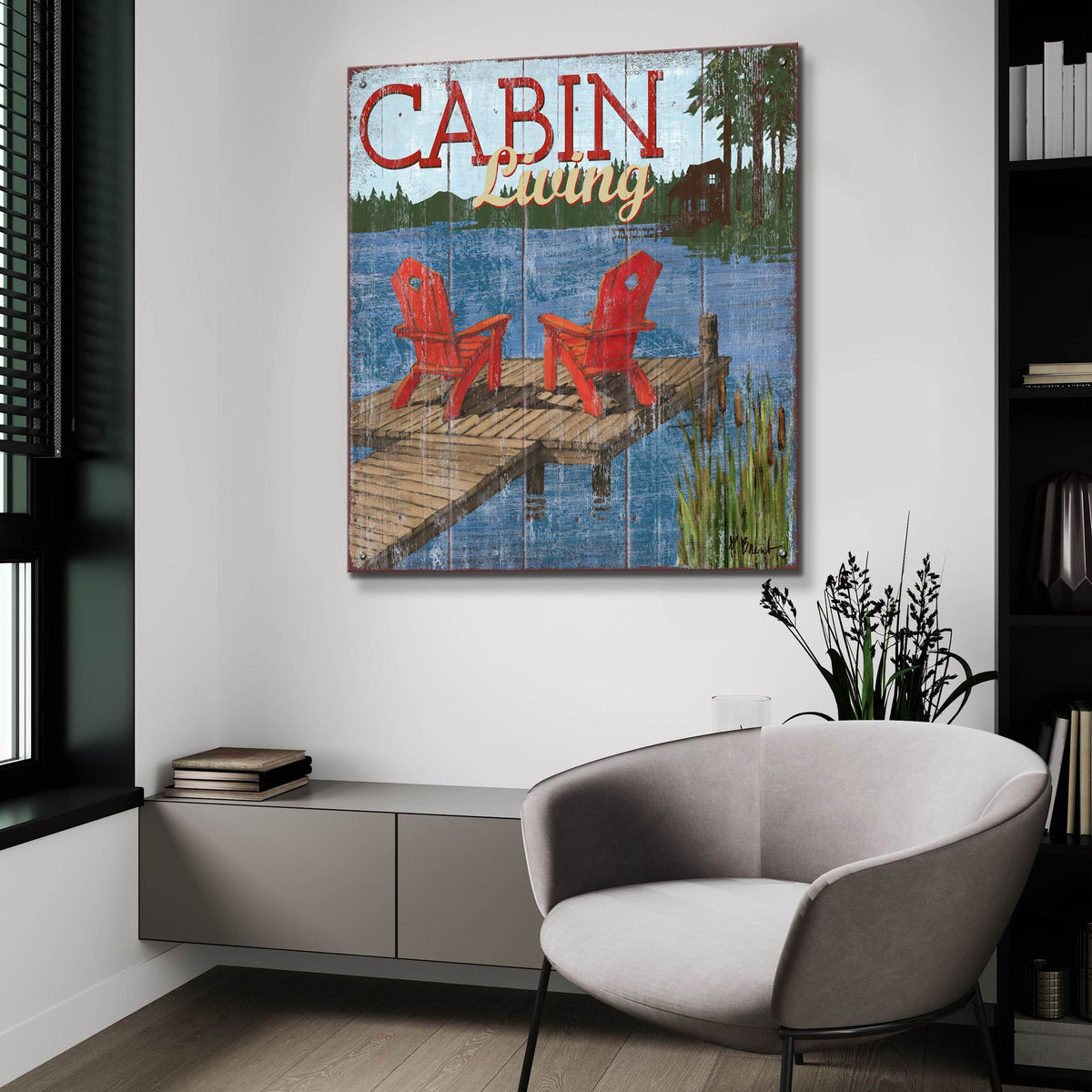 Epic Art 'Lake Living I' by Paul Brent, Acrylic Glass Wall Art,36x36