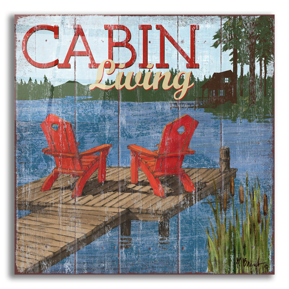 Epic Art 'Lake Living I' by Paul Brent, Acrylic Glass Wall Art