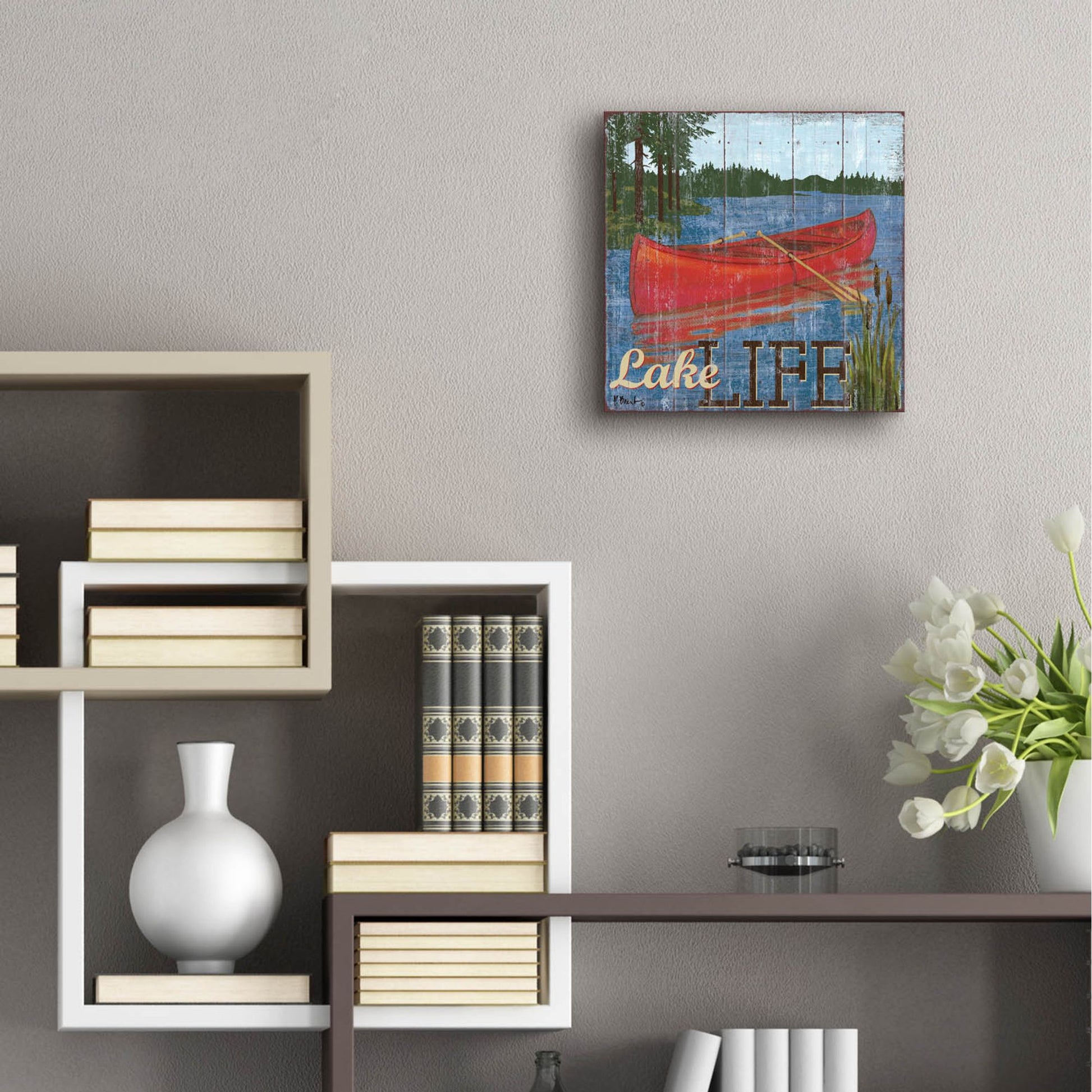 Epic Art 'Lake Living II' by Paul Brent, Acrylic Glass Wall Art,12x12