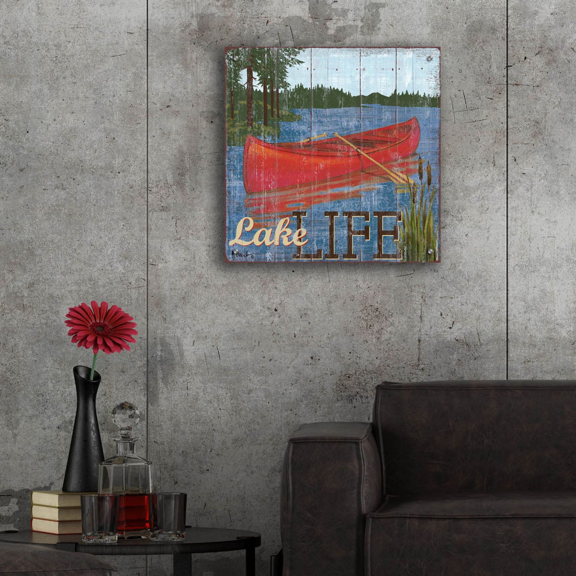 Epic Art 'Lake Living II' by Paul Brent, Acrylic Glass Wall Art,24x24