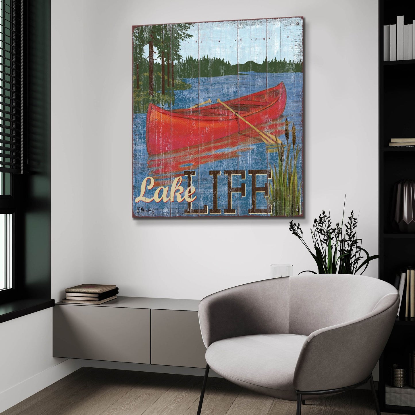 Epic Art 'Lake Living II' by Paul Brent, Acrylic Glass Wall Art,36x36