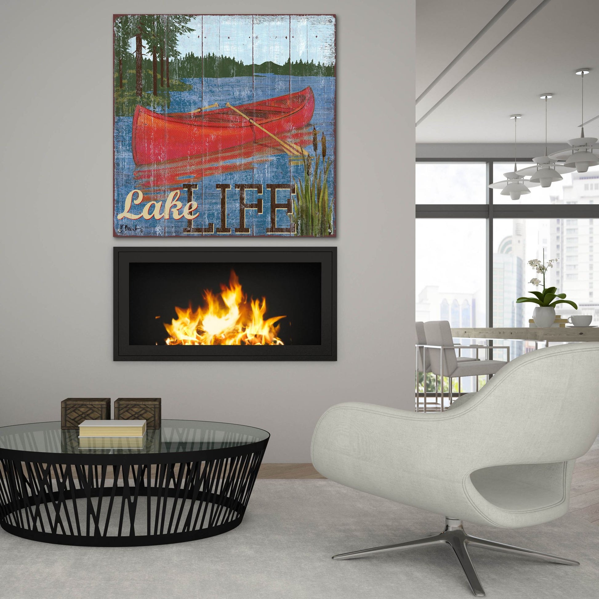 Epic Art 'Lake Living II' by Paul Brent, Acrylic Glass Wall Art,36x36