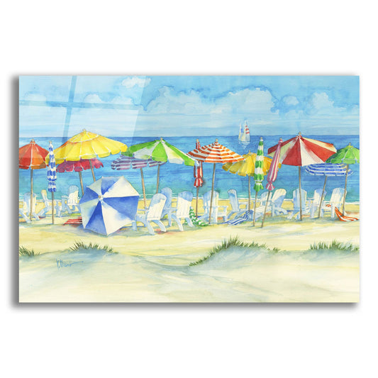 Epic Art 'Watercolor Beach' by Paul Brent, Acrylic Glass Wall Art