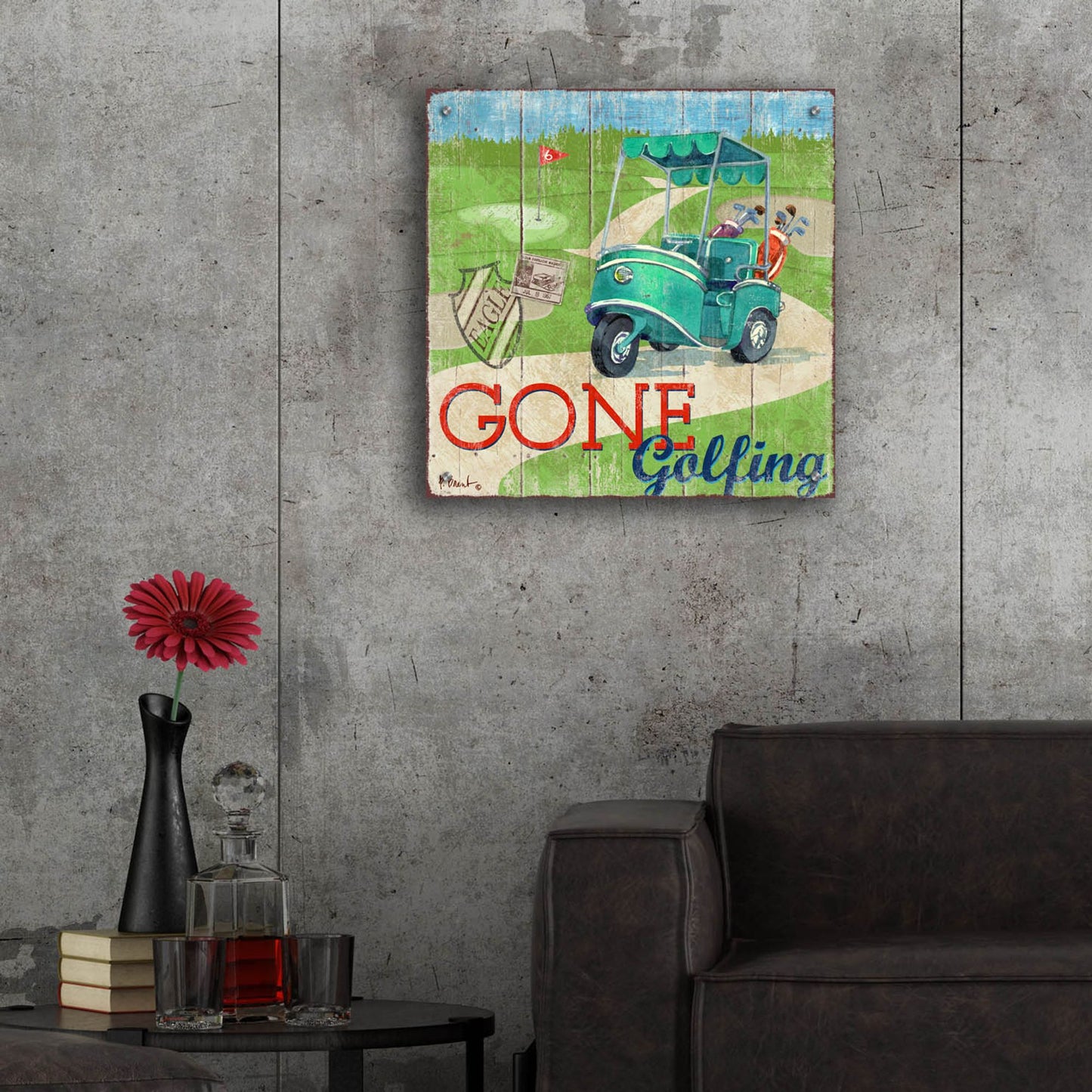 Epic Art 'Golf Time IV' by Paul Brent, Acrylic Glass Wall Art,24x24