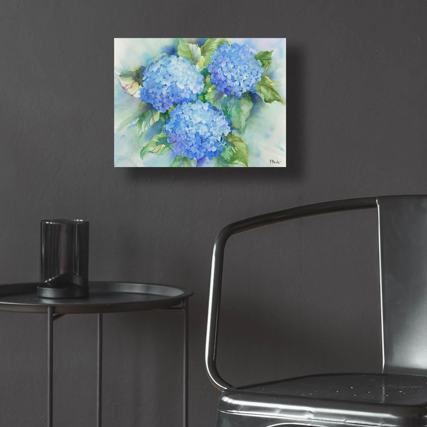 Epic Art 'Sky Blue Hydrangea' by Paul Brent, Acrylic Glass Wall Art,16x12