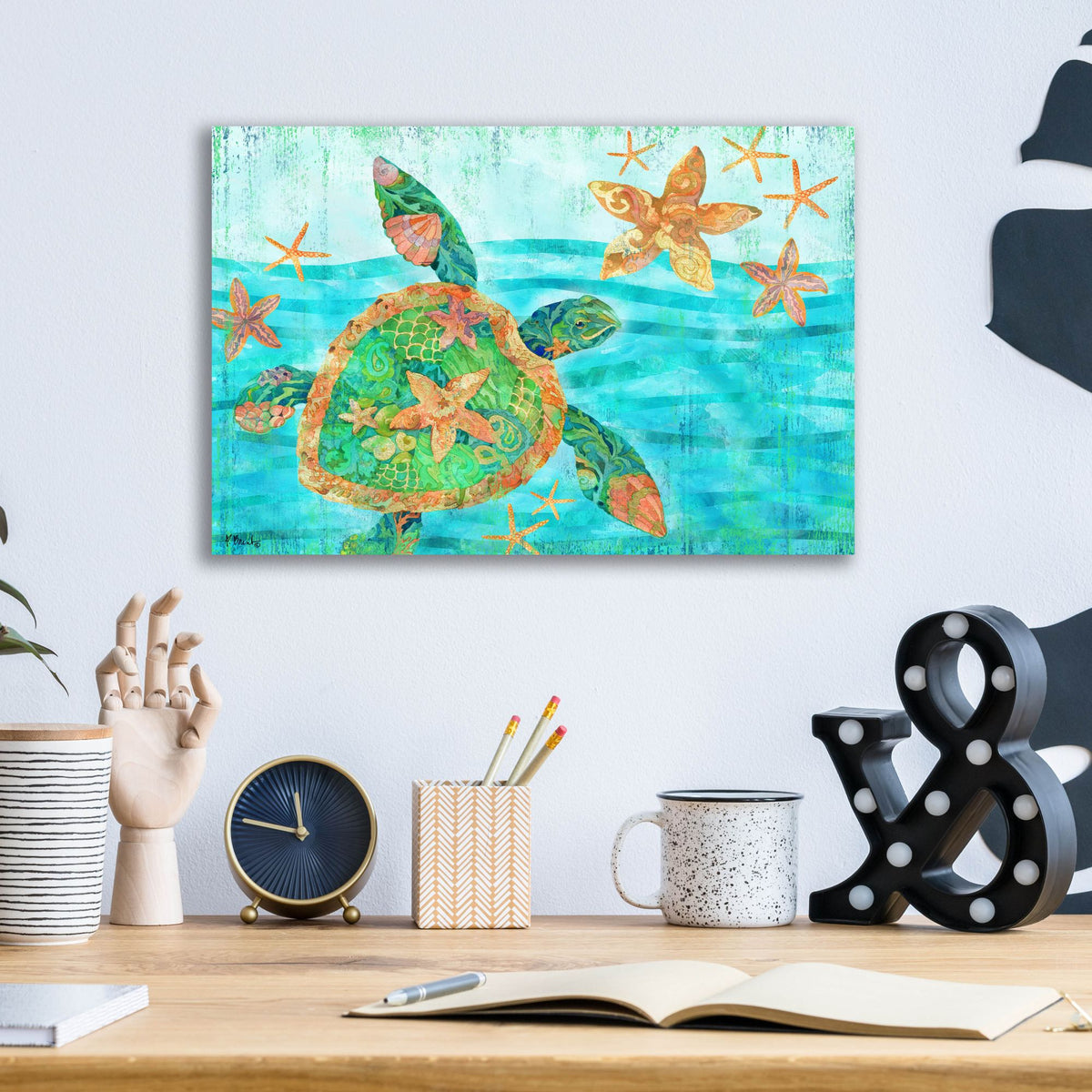 Epic Art 'Nassau Turtle Horizontal I' by Paul Brent, Acrylic Glass Wall Art,16x12