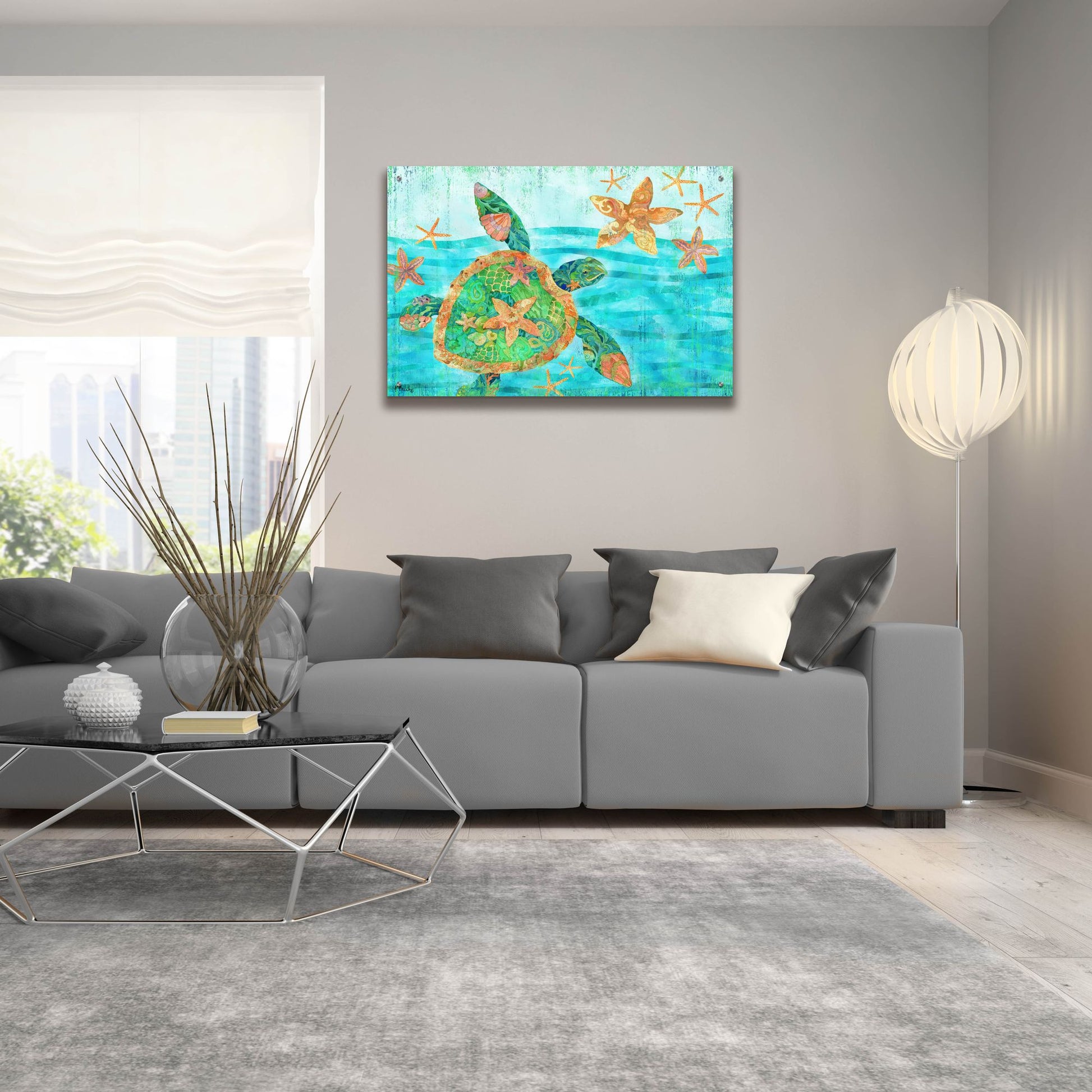 Epic Art 'Nassau Turtle Horizontal I' by Paul Brent, Acrylic Glass Wall Art,36x24