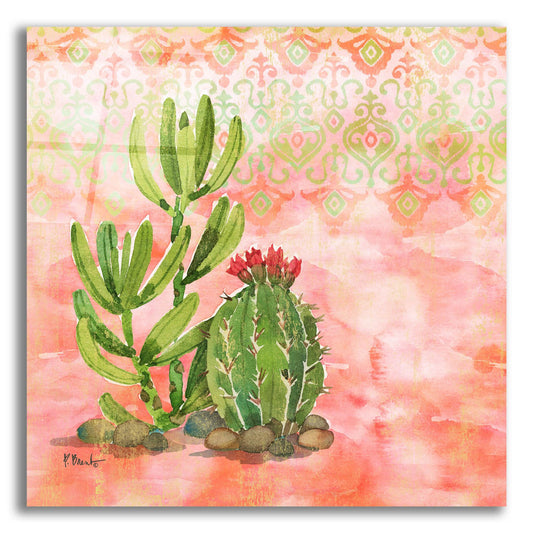 Epic Art 'Cactus III - Coral' by Paul Brent, Acrylic Glass Wall Art