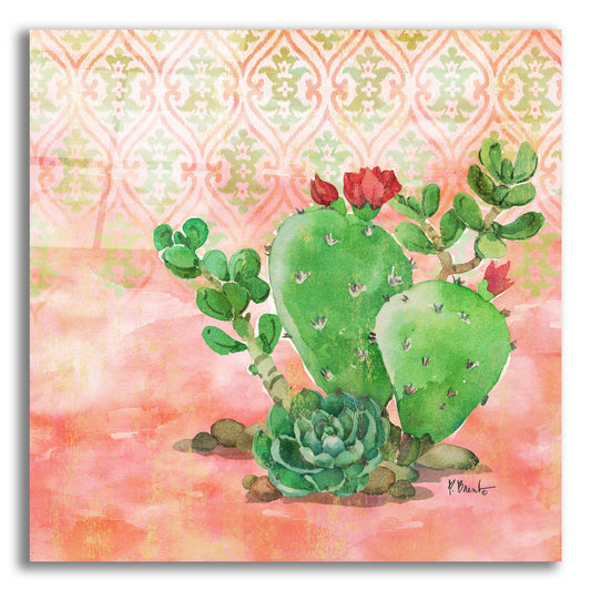 Epic Art 'Cactus IV - Coral' by Paul Brent, Acrylic Glass Wall Art