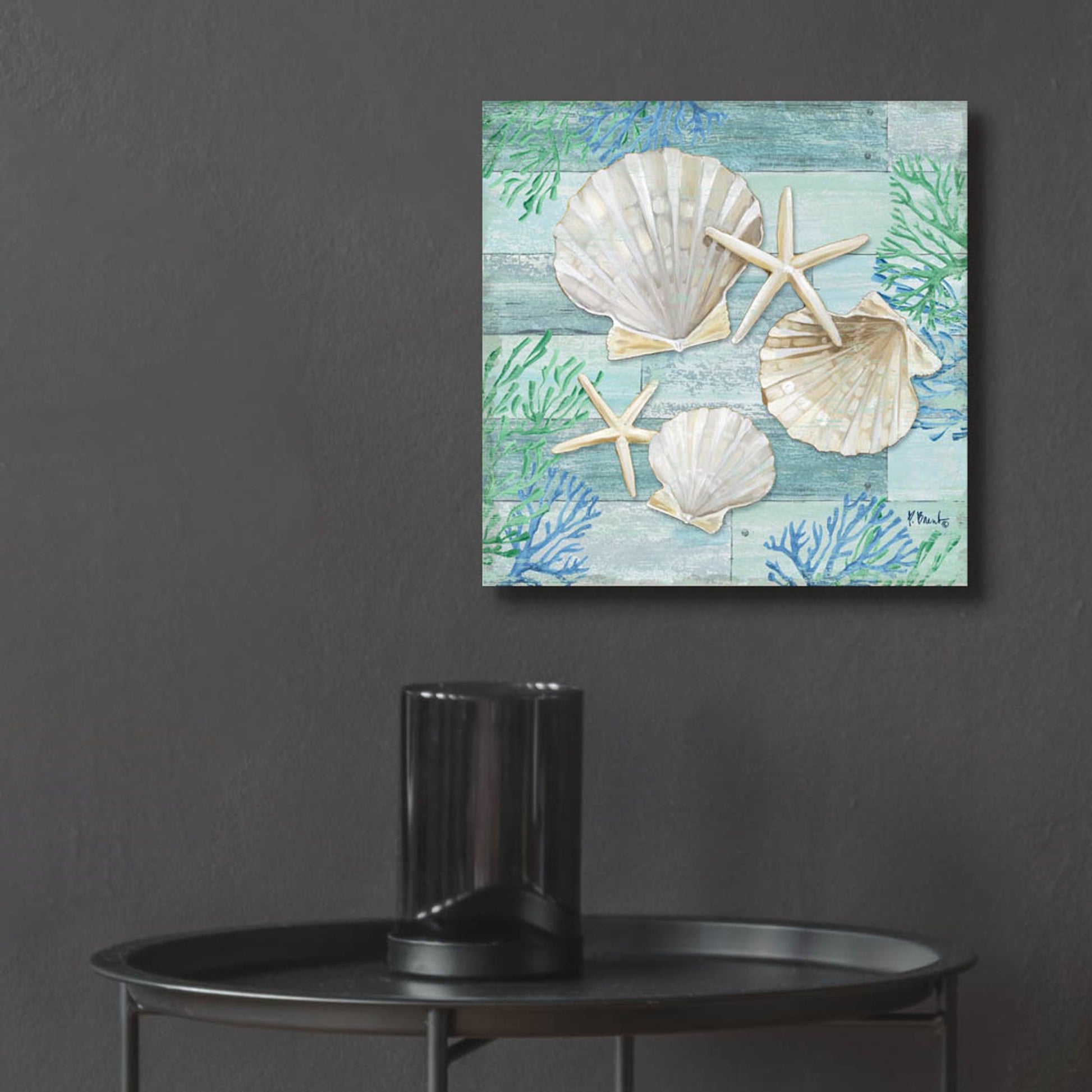 Epic Art 'Clearwater Shells IV' by Paul Brent, Acrylic Glass Wall Art,12x12