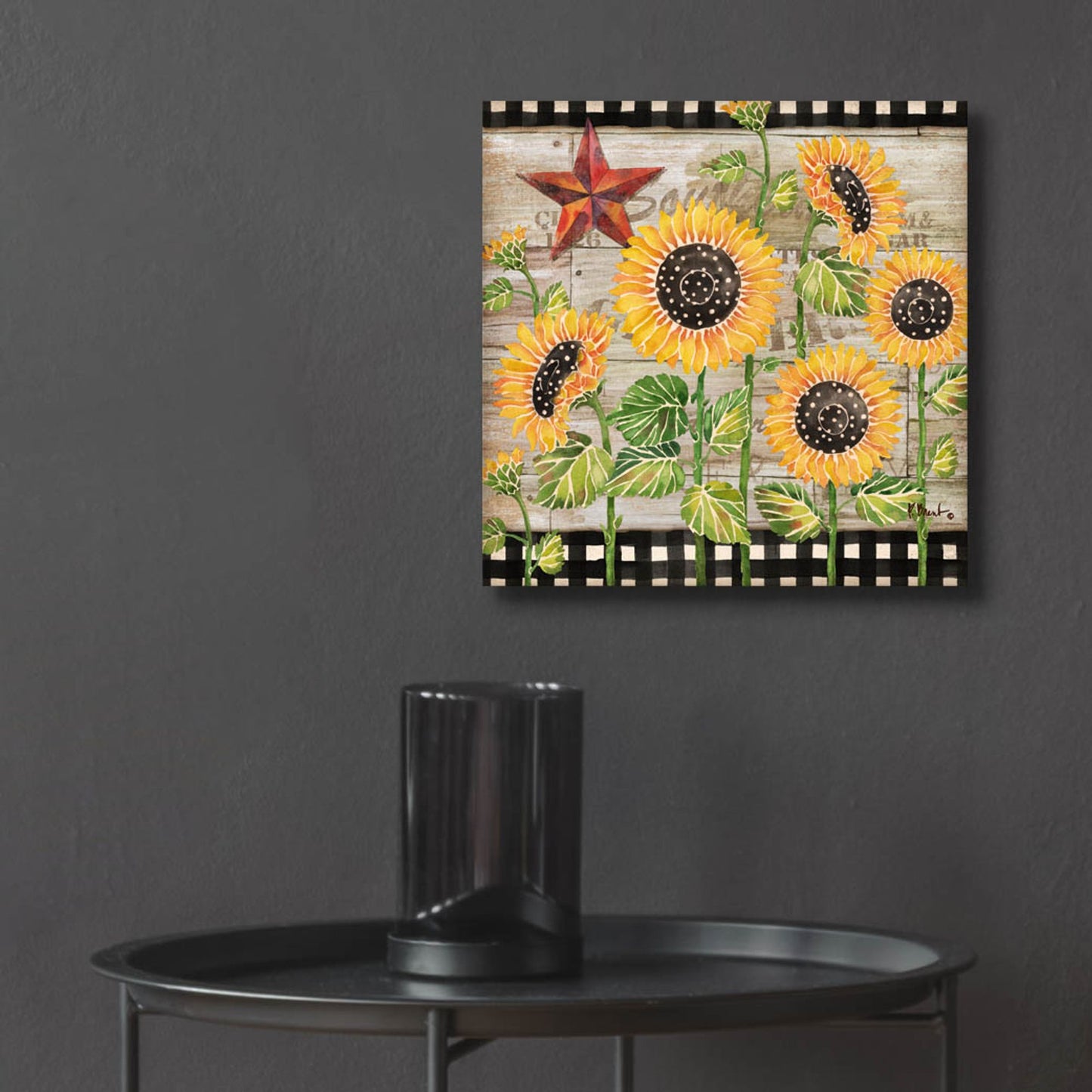 Epic Art 'Farmhouse Sunflowers' by Paul Brent, Acrylic Glass Wall Art,12x12