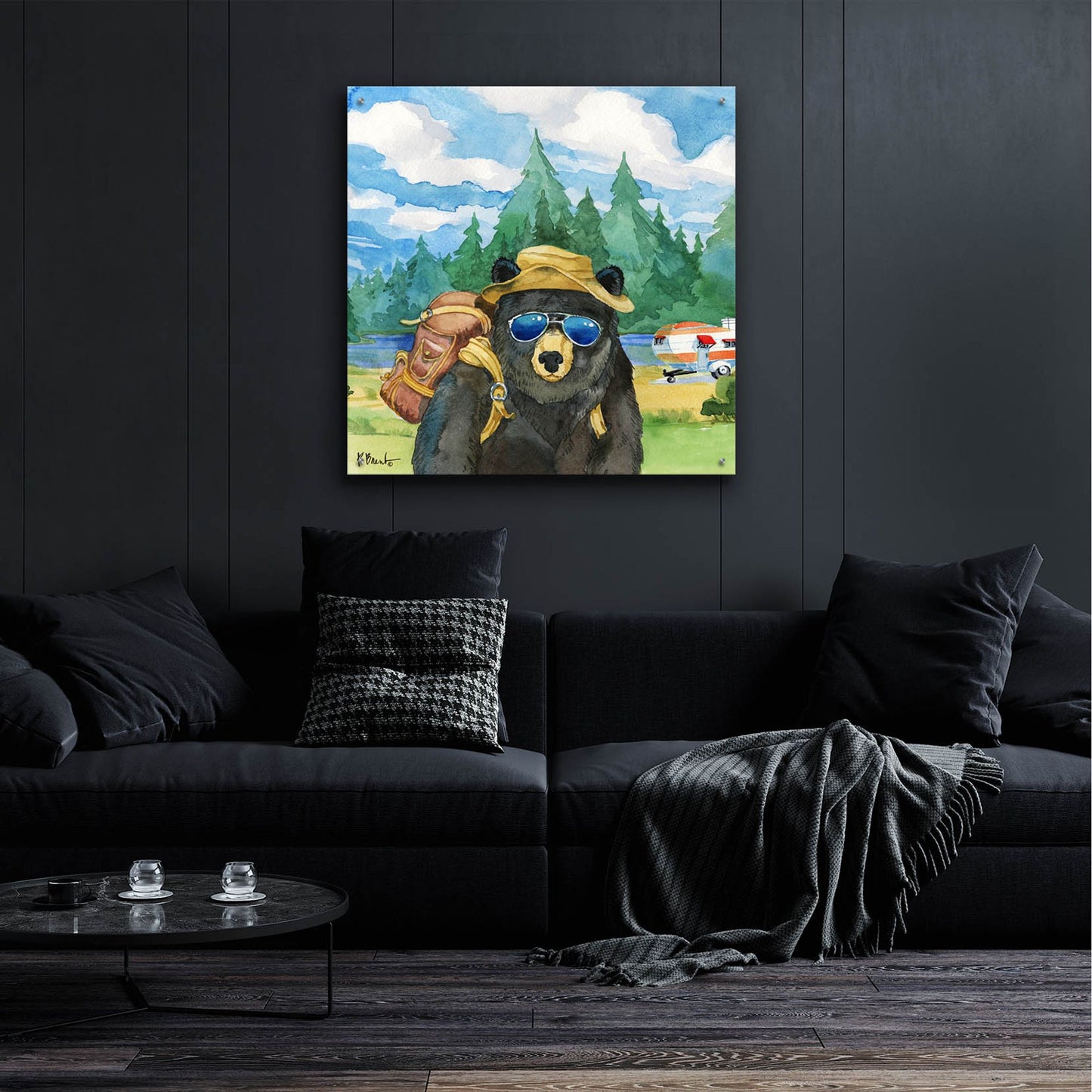 Epic Art 'Happy Camper II' by Paul Brent, Acrylic Glass Wall Art,36x36