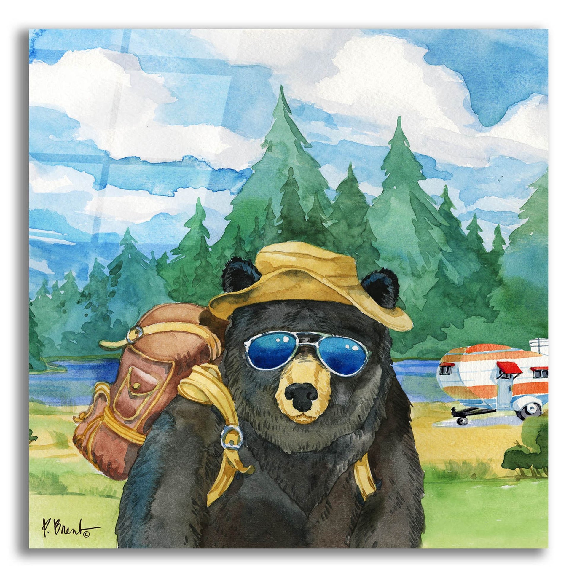 Epic Art 'Happy Camper II' by Paul Brent, Acrylic Glass Wall Art