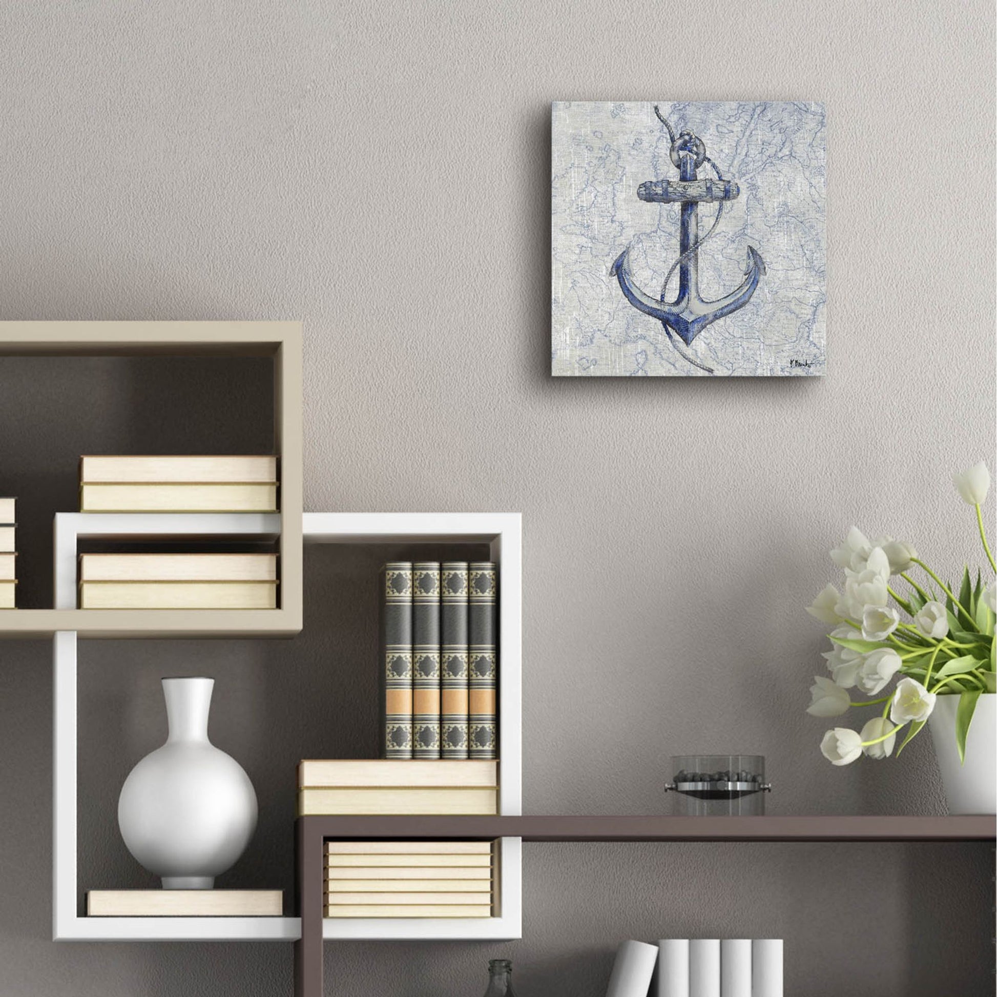 Epic Art 'Vintage Nautical I' by Paul Brent, Acrylic Glass Wall Art,12x12