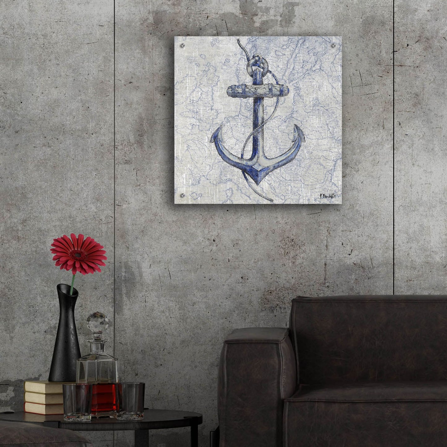 Epic Art 'Vintage Nautical I' by Paul Brent, Acrylic Glass Wall Art,24x24