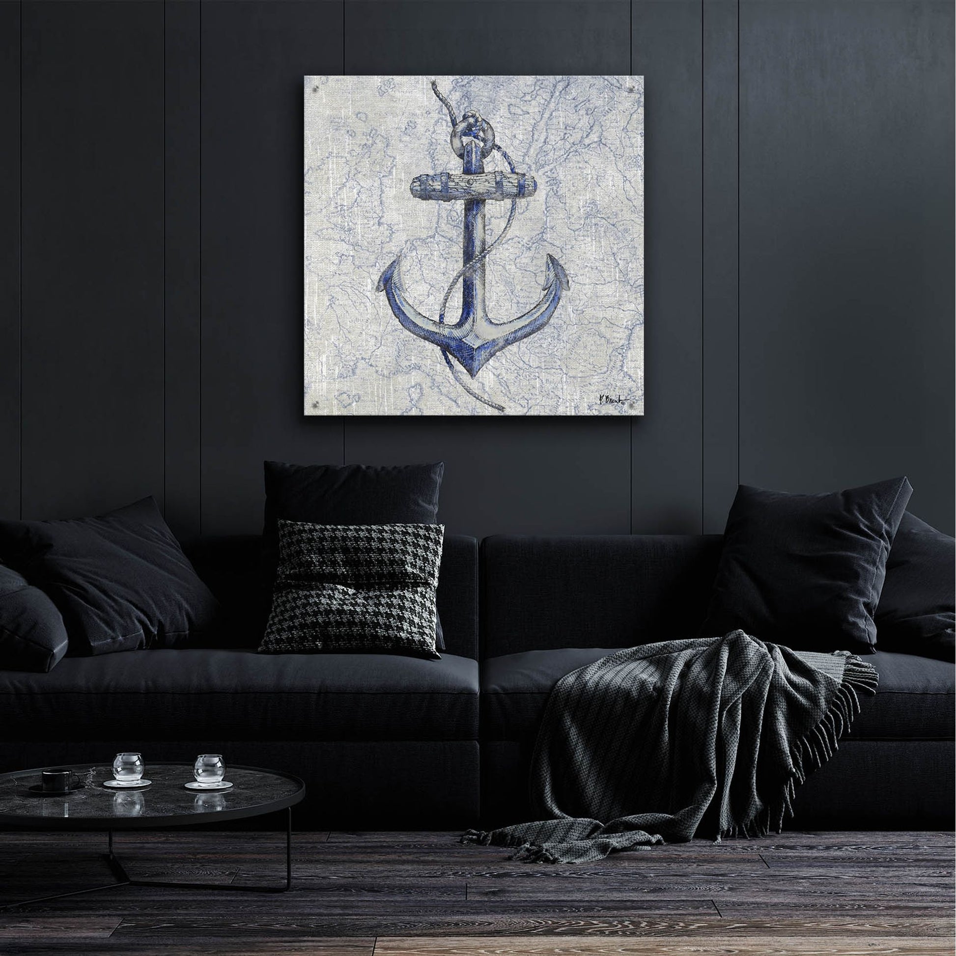 Epic Art 'Vintage Nautical I' by Paul Brent, Acrylic Glass Wall Art,36x36