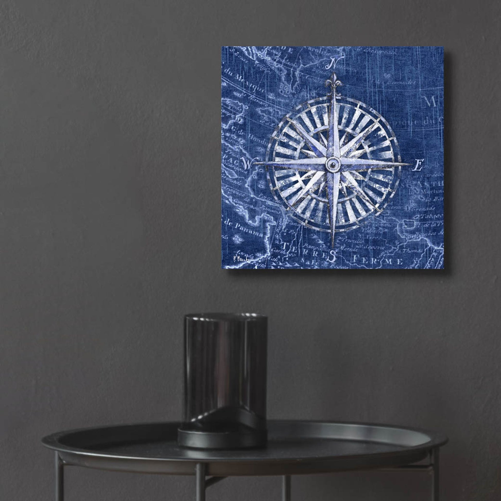 Epic Art 'Vintage Nautical II - Indigo' by Paul Brent, Acrylic Glass Wall Art,12x12