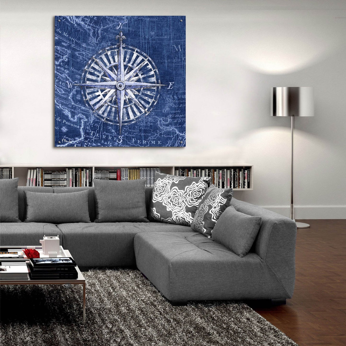 Epic Art 'Vintage Nautical II - Indigo' by Paul Brent, Acrylic Glass Wall Art,36x36