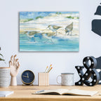 Epic Art 'Sandy Sandpipers II' by Paul Brent, Acrylic Glass Wall Art,16x12