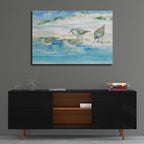 Epic Art 'Sandy Sandpipers II' by Paul Brent, Acrylic Glass Wall Art,36x24