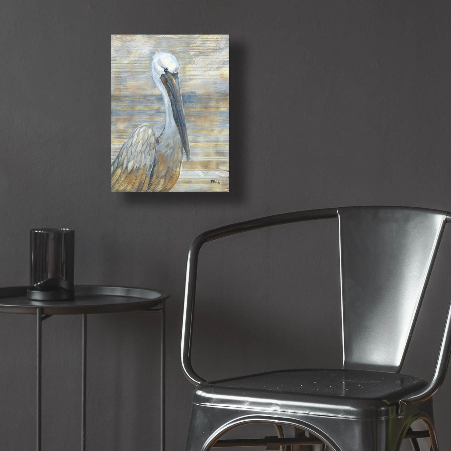 Epic Art 'Golden Salty Pelican' by Paul Brent, Acrylic Glass Wall Art,12x16