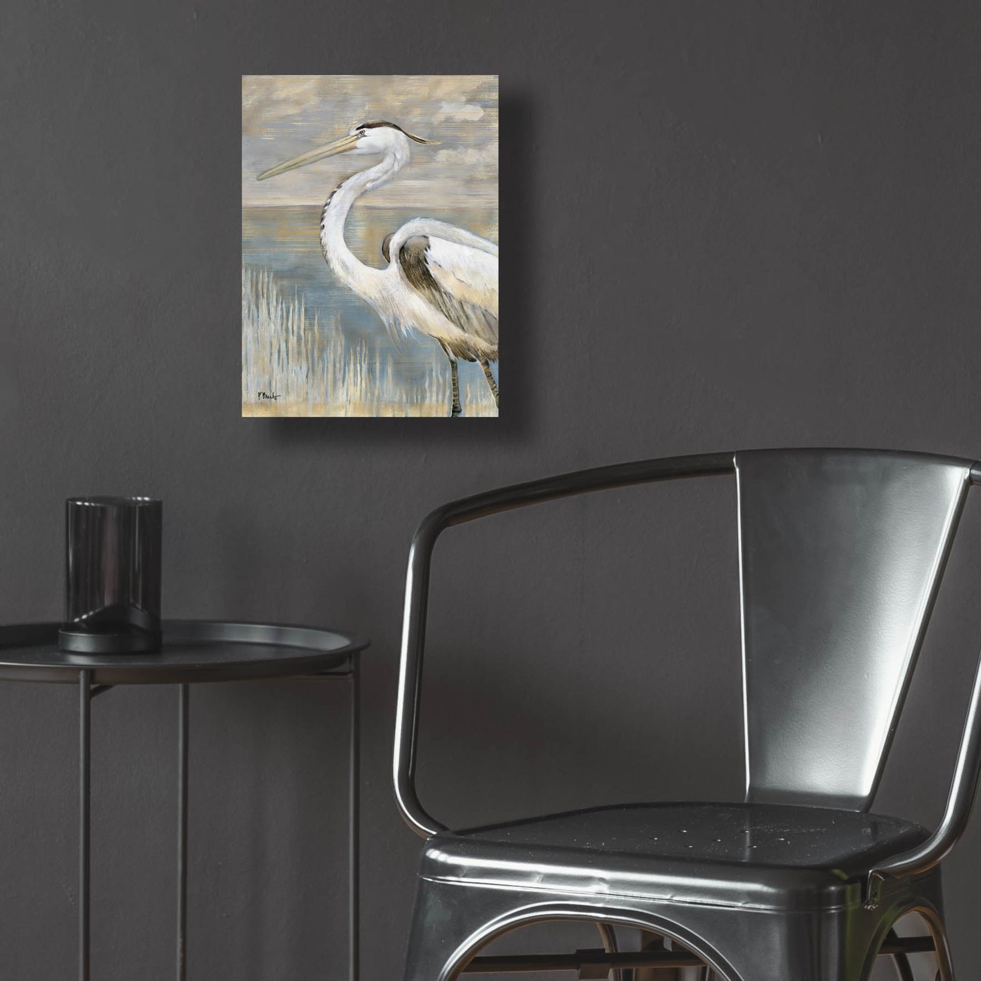 Epic Art 'Golden River Heron' by Paul Brent, Acrylic Glass Wall Art,12x16