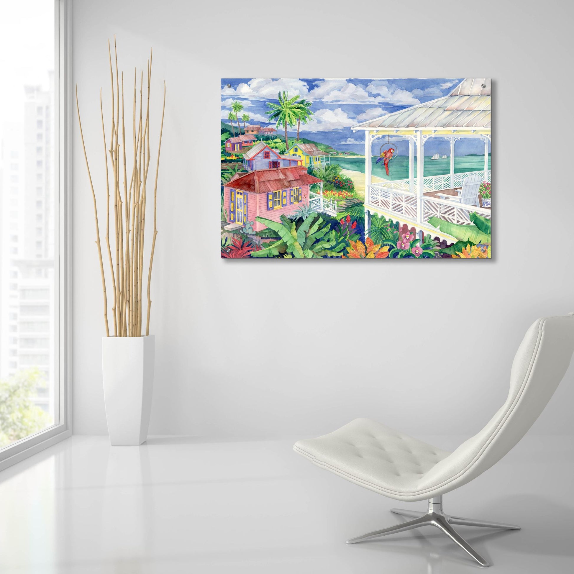 Epic Art 'Bay Caribe' by Paul Brent, Acrylic Glass Wall Art,36x24