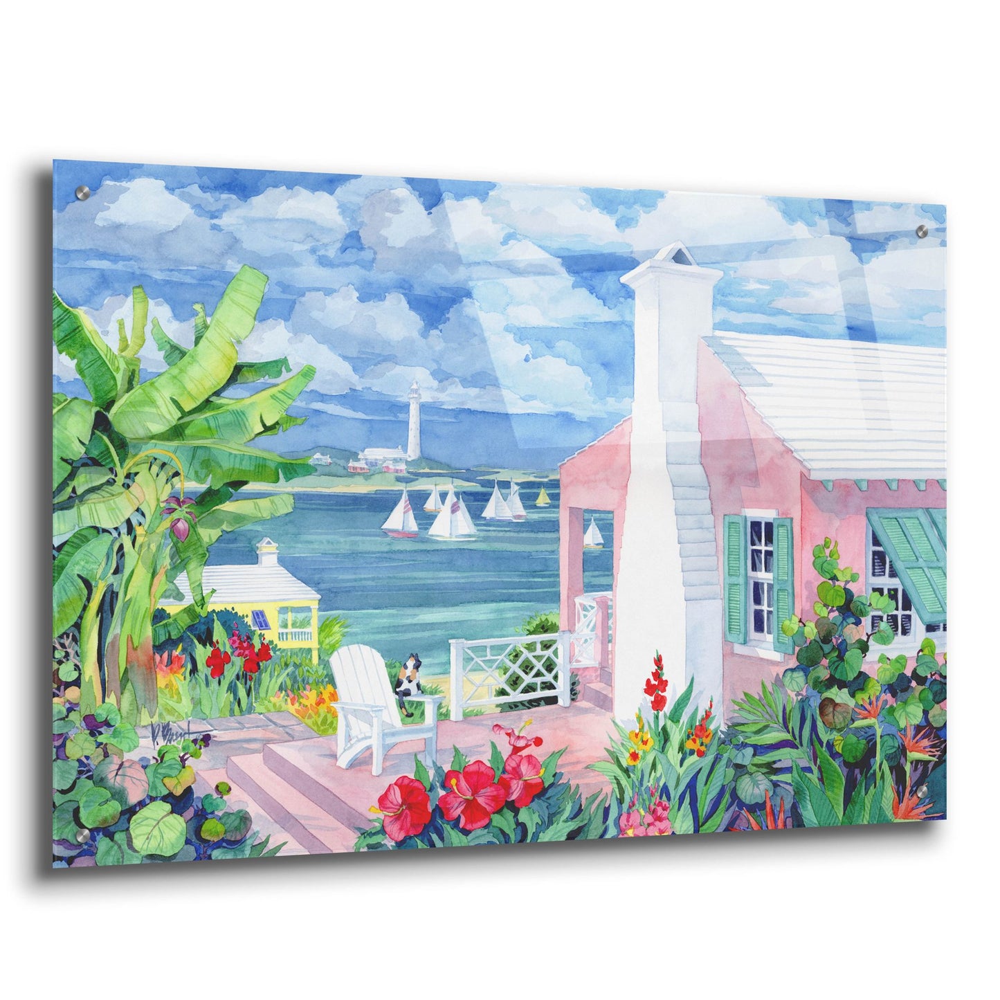 Epic Art 'Bermuda Cove' by Paul Brent, Acrylic Glass Wall Art,36x24