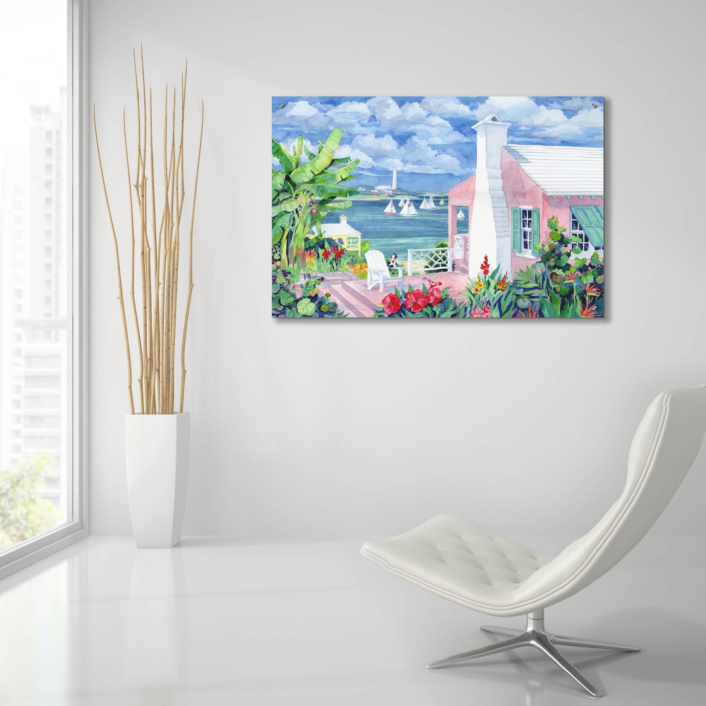 Epic Art 'Bermuda Cove' by Paul Brent, Acrylic Glass Wall Art,36x24