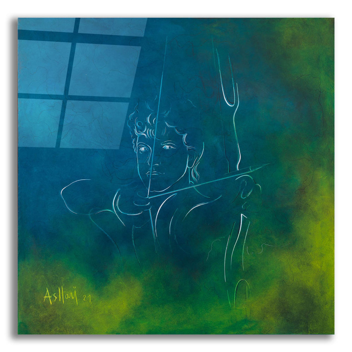Epic Art 'Sagittarius' by Samedin Asllani, Acrylic Glass Wall Art
