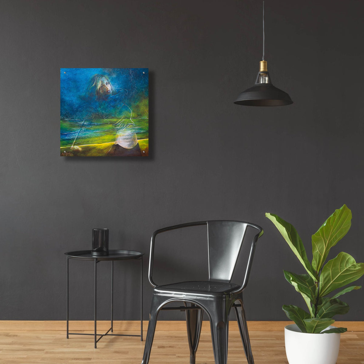 Epic Art 'The Golfer II' by Samedin Asllani, Acrylic Glass Wall Art,24x24