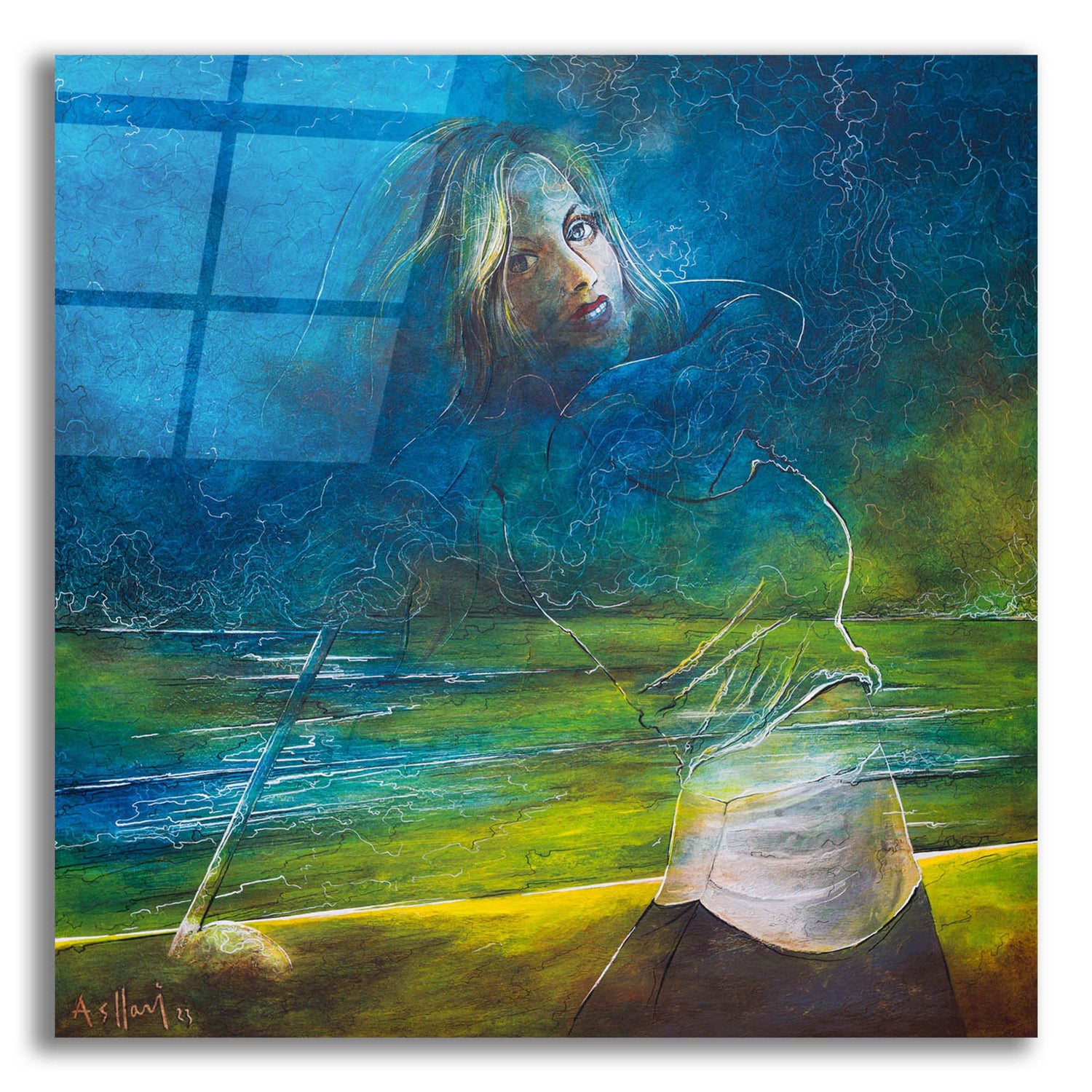 Epic Art 'The Golfer II' by Samedin Asllani, Acrylic Glass Wall Art