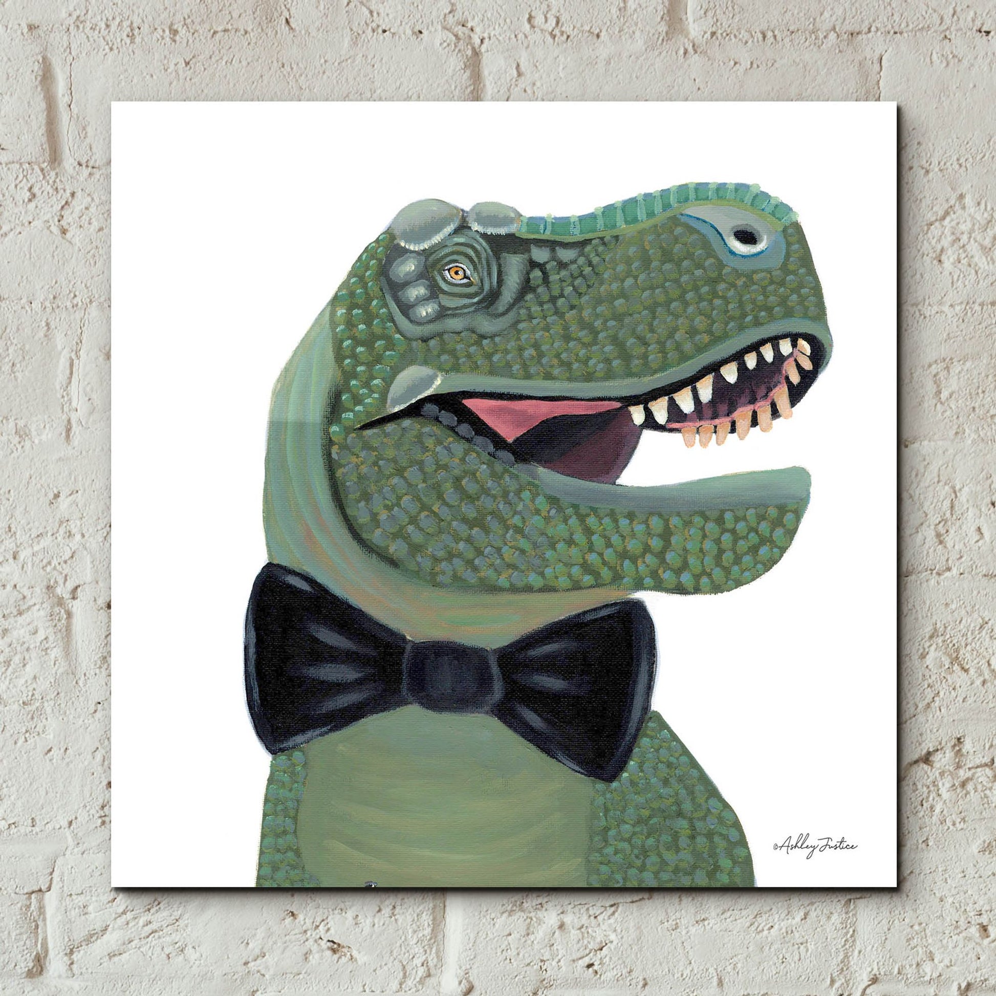 Epic Art 'Mr. Rex' by Ashley Justice, Acrylic Glass Wall Art,12x12