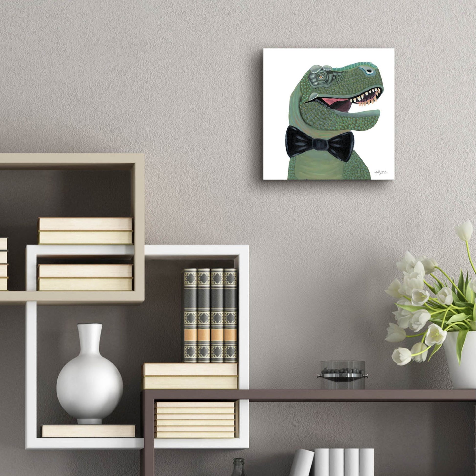 Epic Art 'Mr. Rex' by Ashley Justice, Acrylic Glass Wall Art,12x12