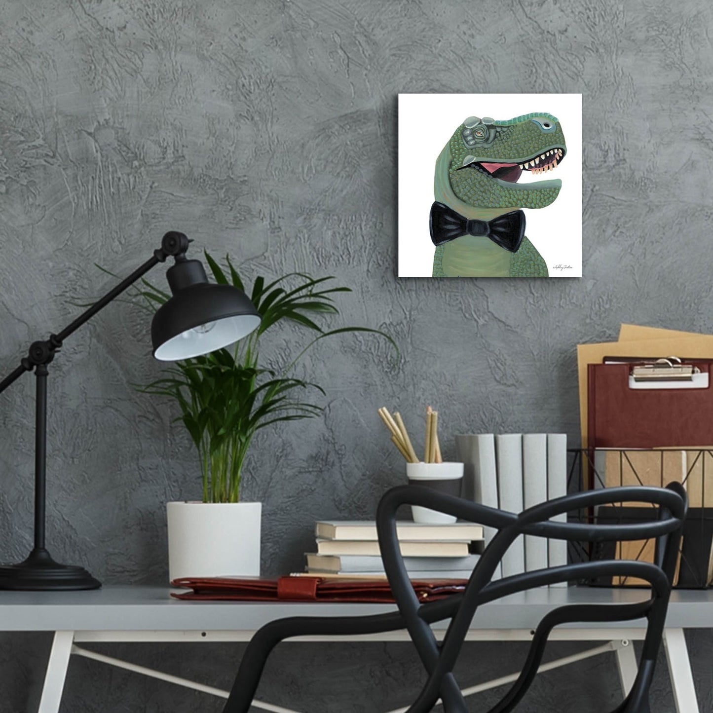 Epic Art 'Mr. Rex' by Ashley Justice, Acrylic Glass Wall Art,12x12