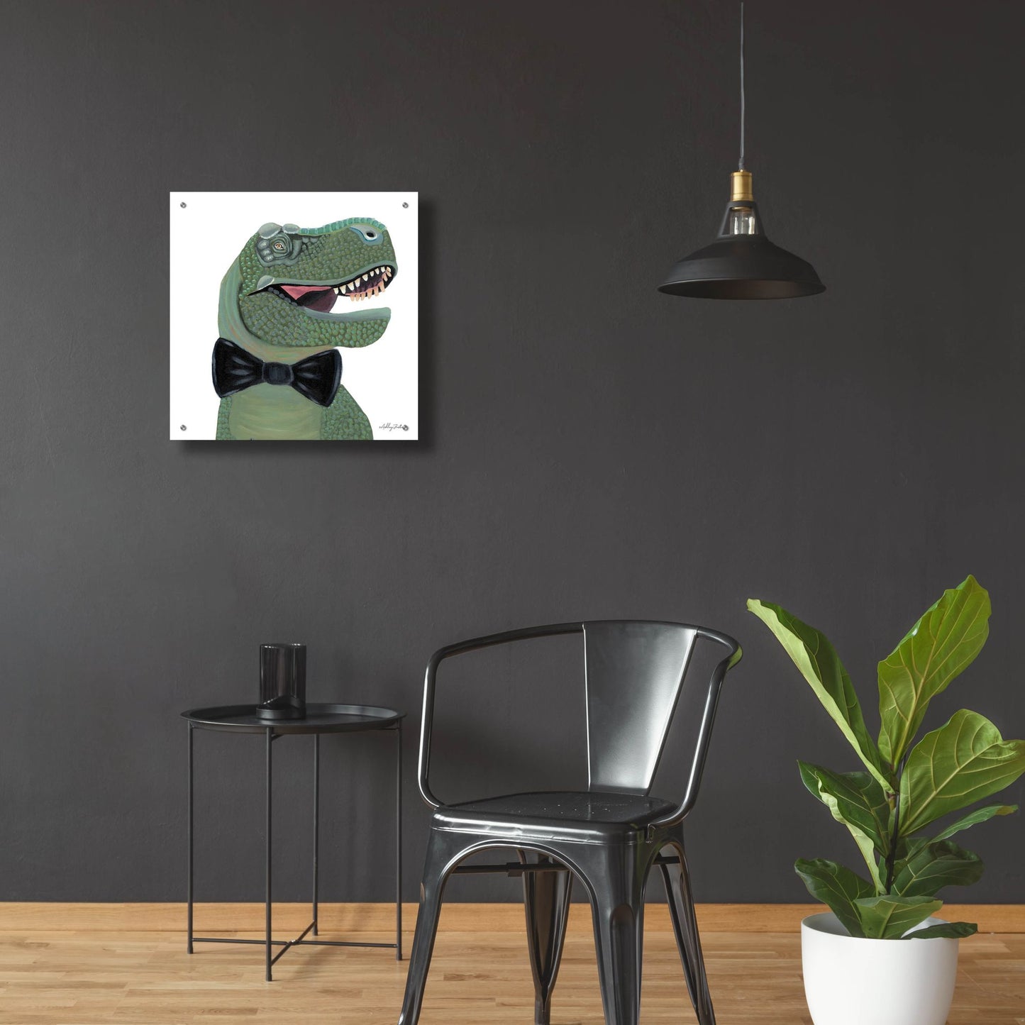 Epic Art 'Mr. Rex' by Ashley Justice, Acrylic Glass Wall Art,24x24