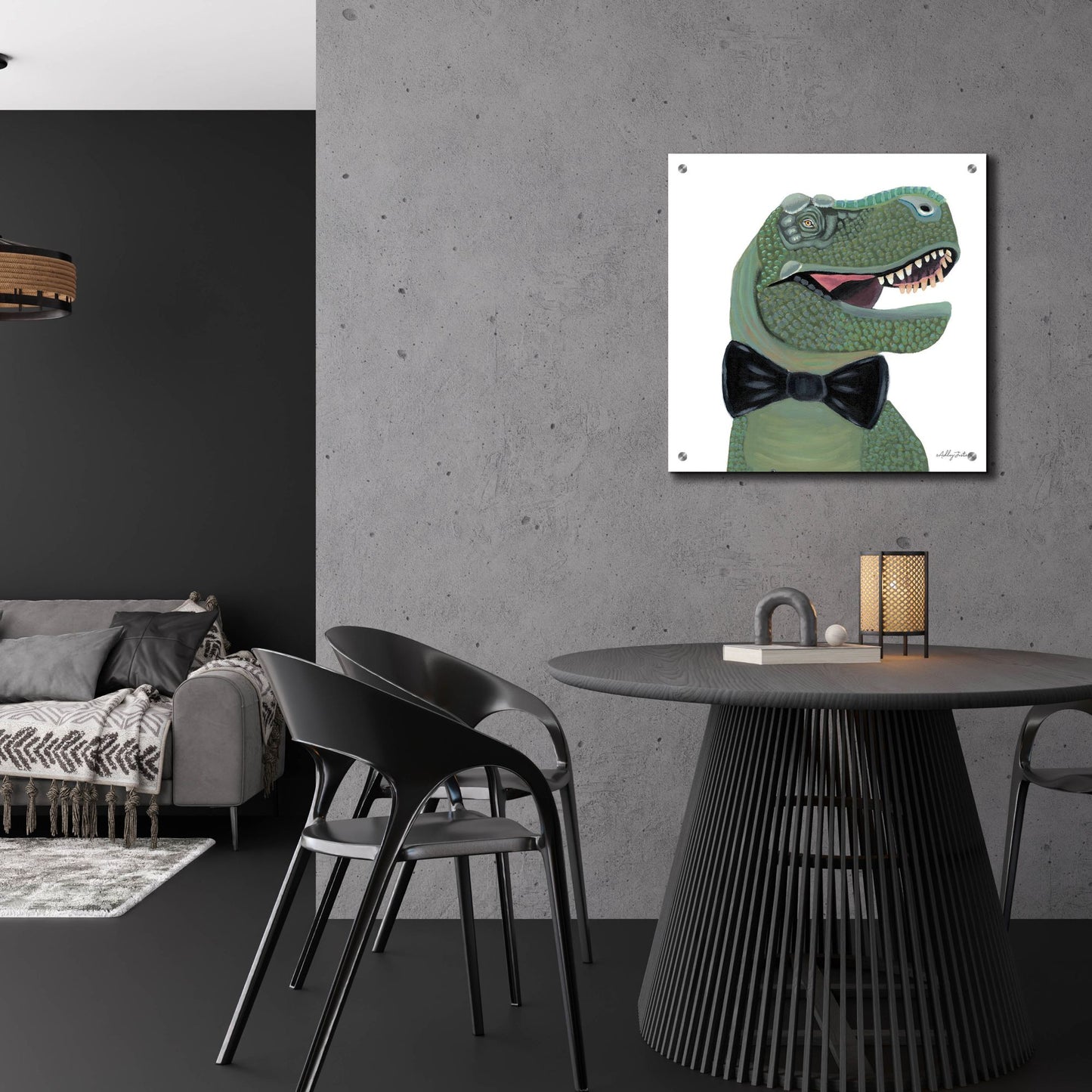 Epic Art 'Mr. Rex' by Ashley Justice, Acrylic Glass Wall Art,24x24